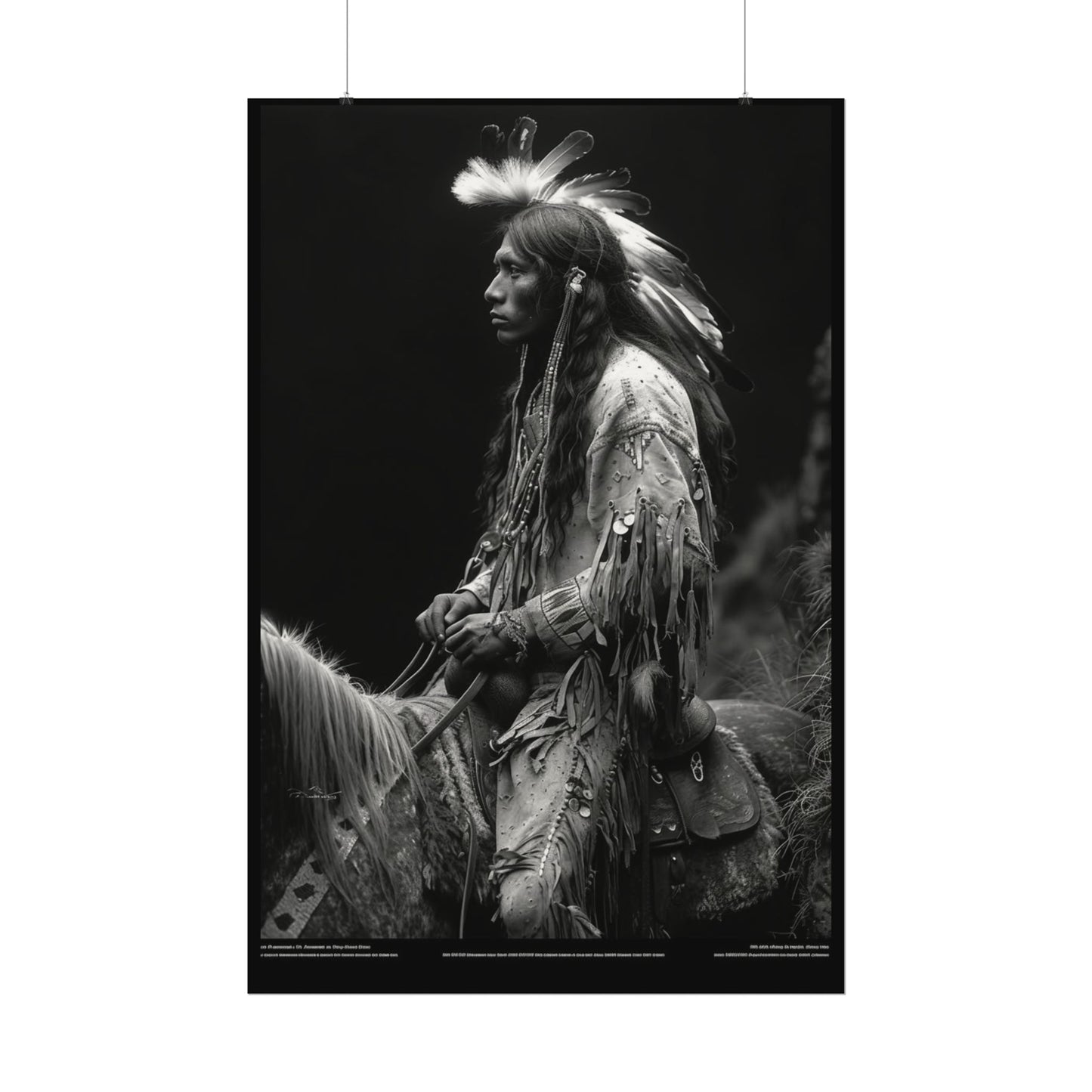 Ghost Rider – Western Textured Watercolor Matte Posters