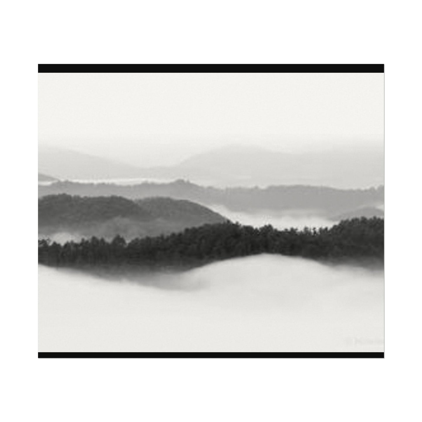 Smokey Mountain Range– Western Textured Watercolor Matte Posters