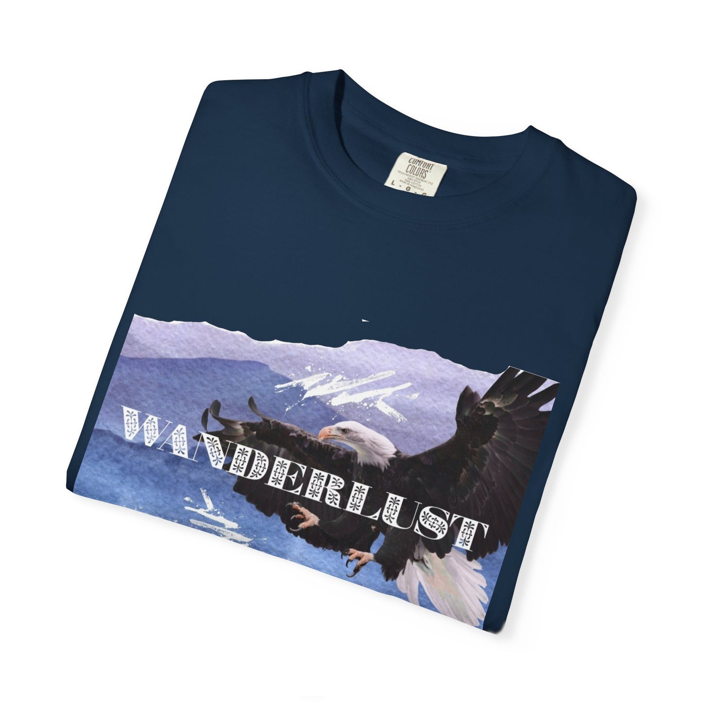 Soaring High Wildlife Adventure Tee Unisex Garment-Dyed T-shirt, Boho Nature Tee, Camping Shirt, Adventure Apparel, Gift for Wilderness Lovers, Angler Lover Giftd
