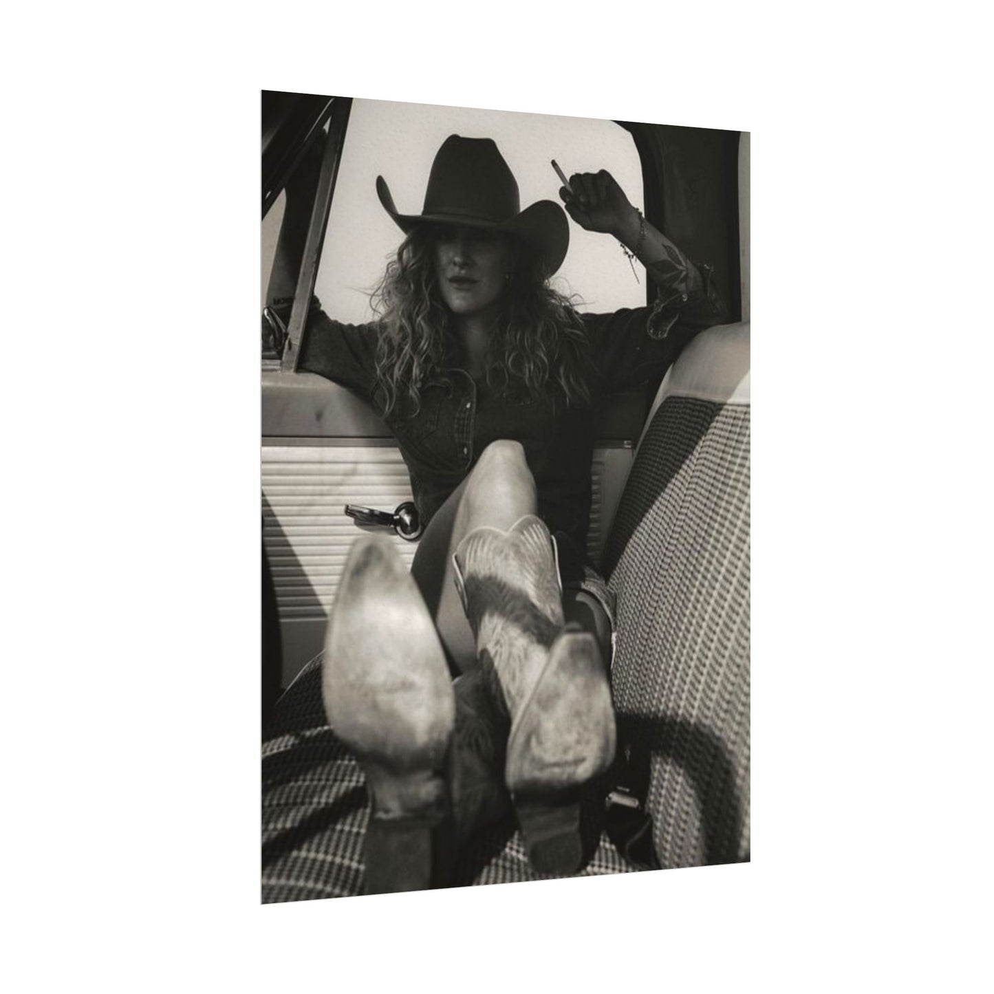 Whiskey Kissed Trouble – Western Textured Watercolor Matte Posters