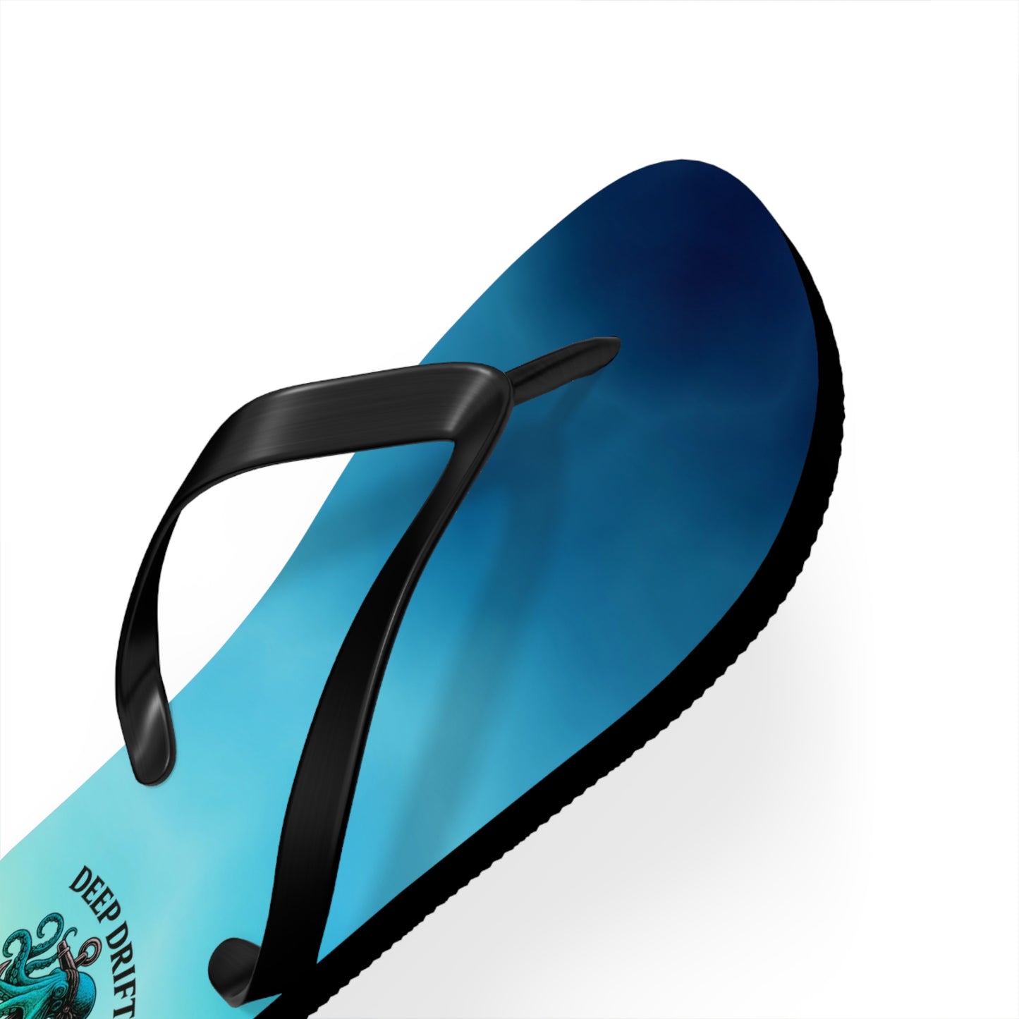 Ocean-Inspired Flip Flops, Summer Sandals, Beach Footwear, Deep Drift, Vacation Essentials, Nautical Gift