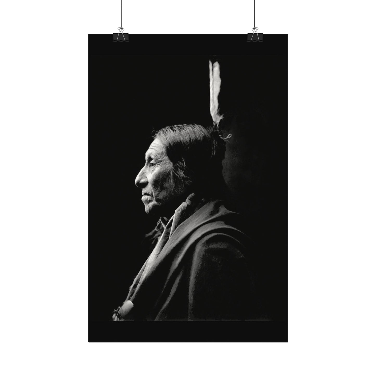 Silent Wisdom – Western Textured Watercolor Matte Posters