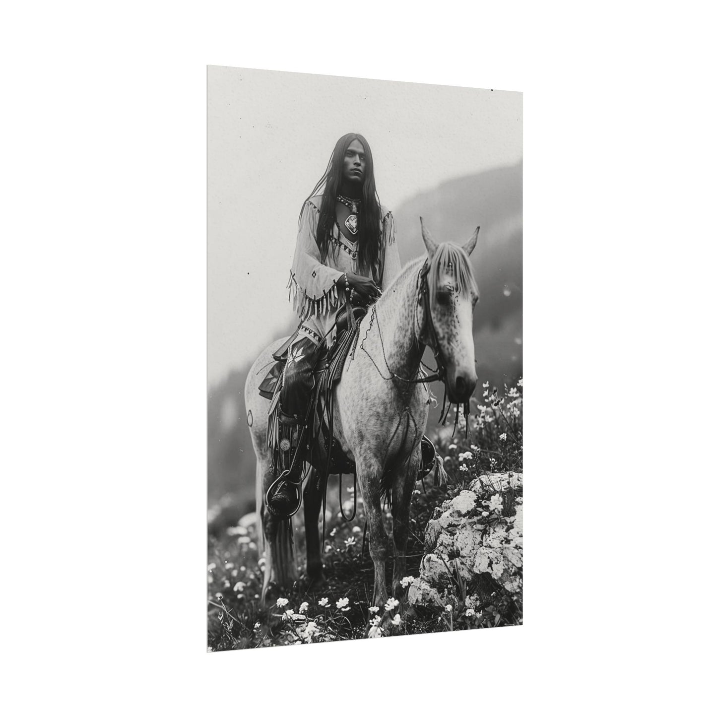 Ancestors Horizon – Western Textured Watercolor Matte Posters