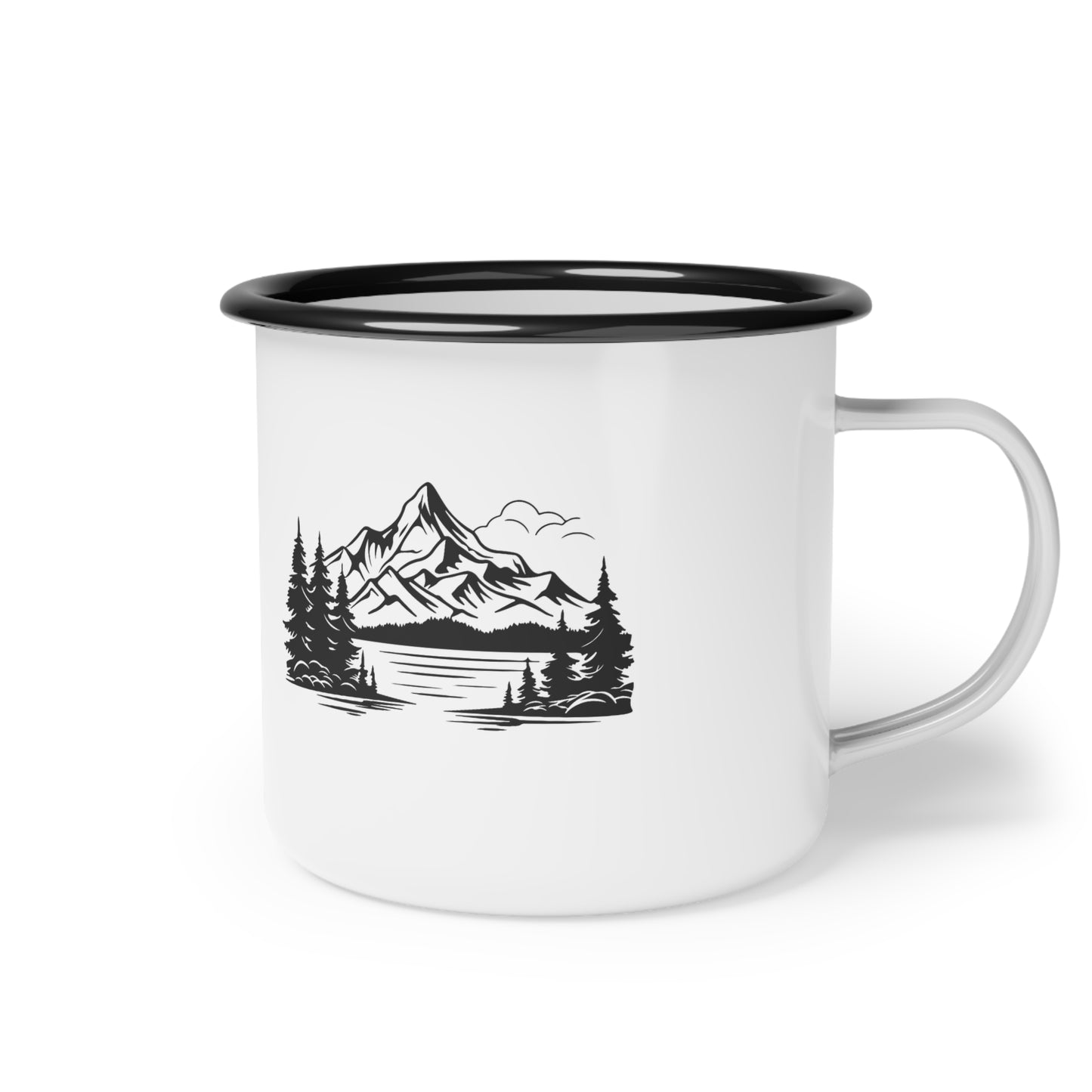 Mountain Adventure Enamel Camp Cup - Great for Hiking, Camping, Travel, Nature Lovers, Outdoor Adventures
