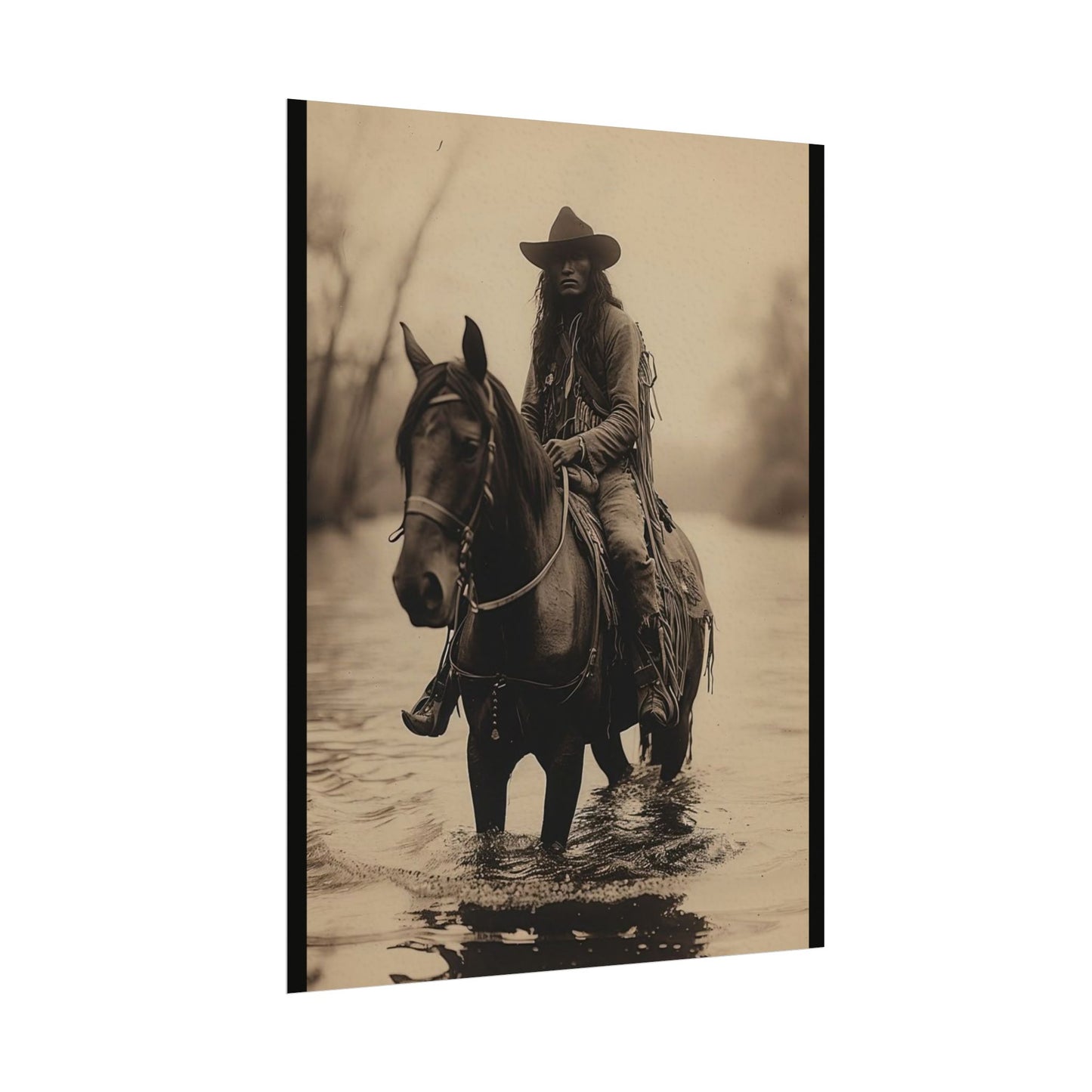 Ripples In Time – Western Textured Watercolor Matte Posters