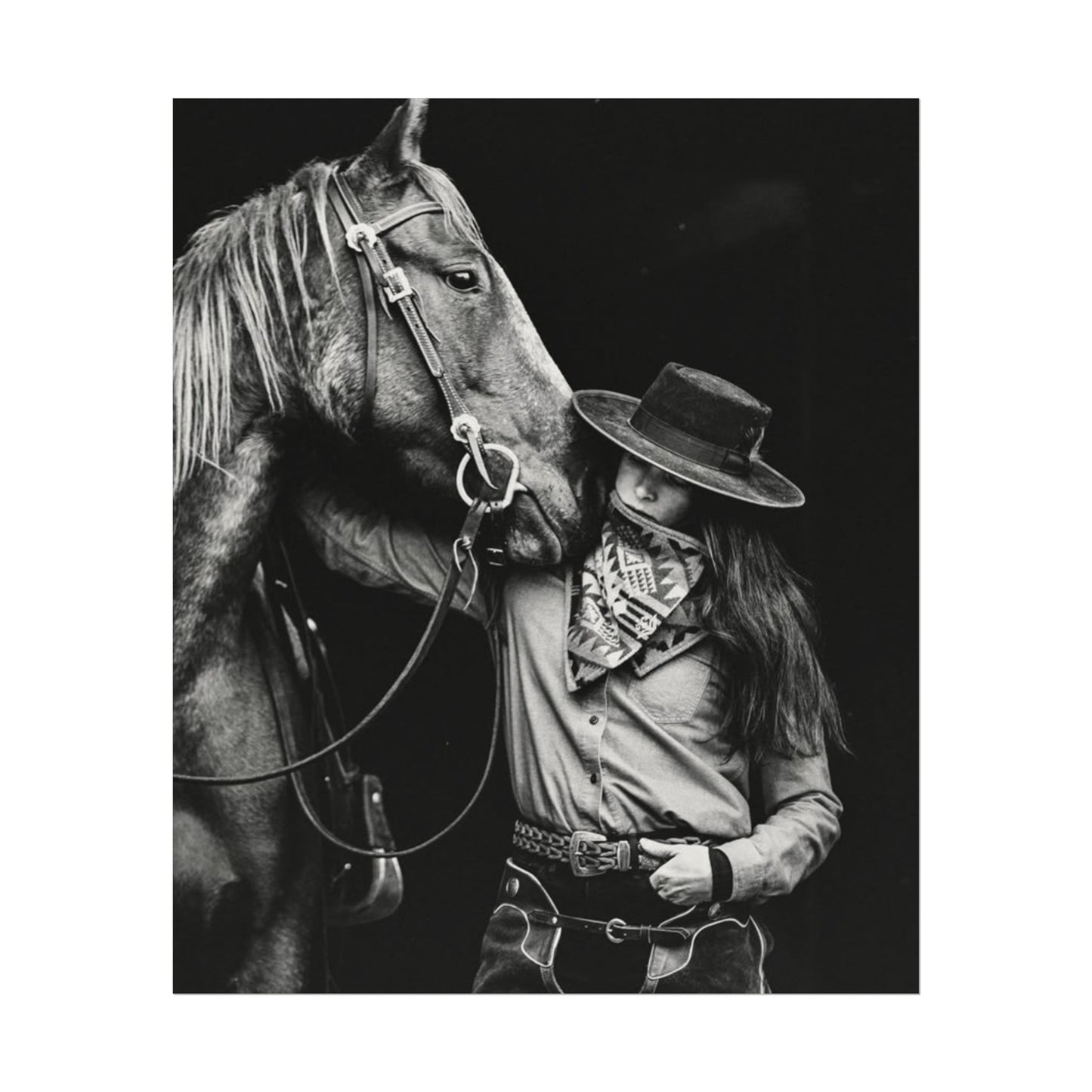 A Whisper Between Friends  – Western Textured Watercolor Matte Posters