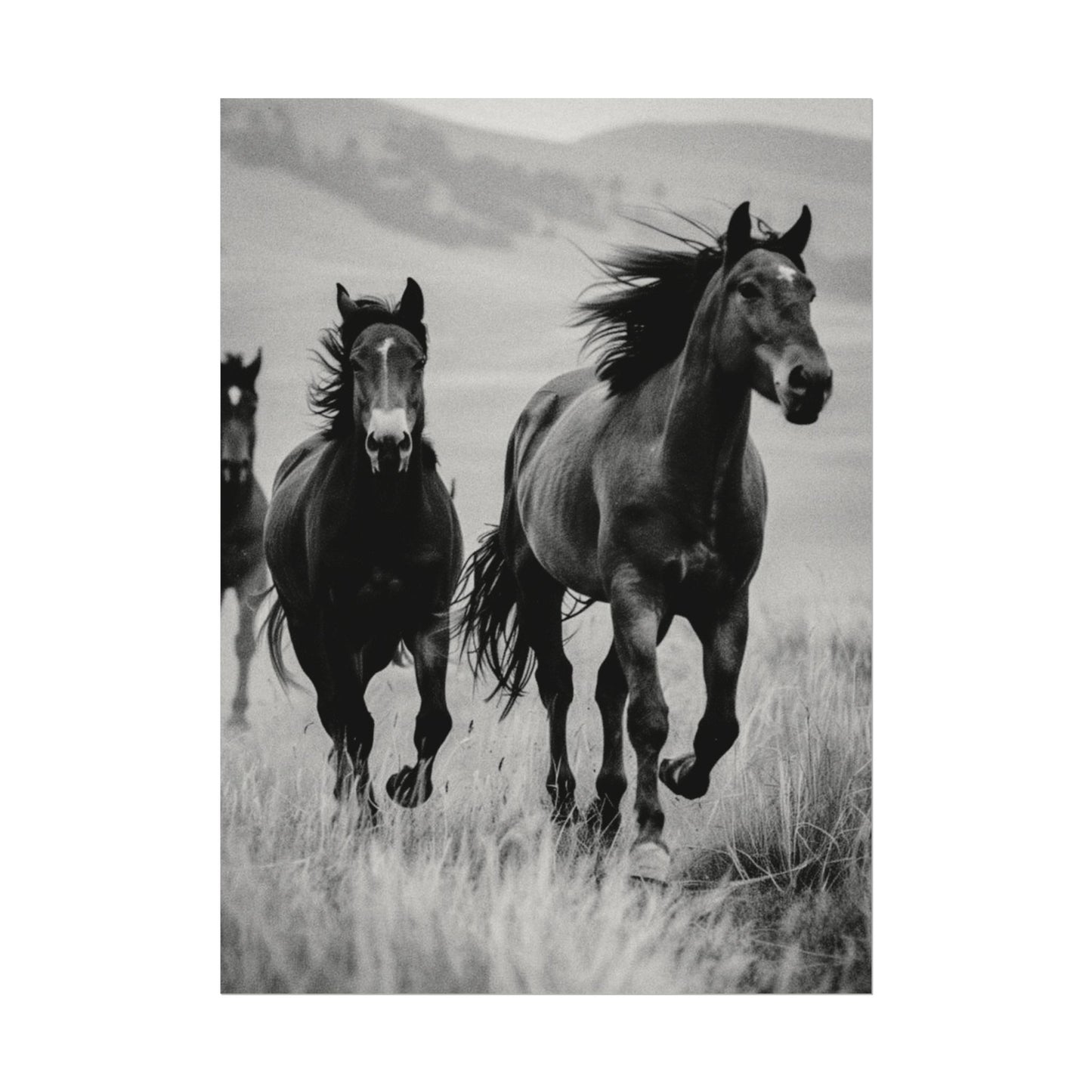 Running With Focus – Western Textured Watercolor Matte Posters