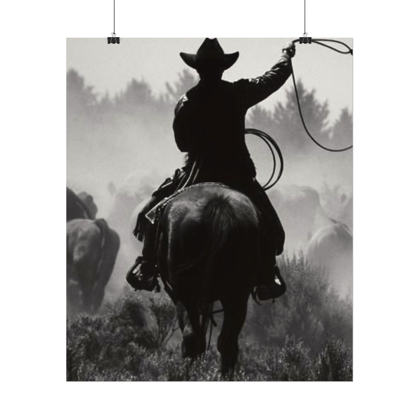 Bones Of The West  – Western Textured Watercolor Matte Posters