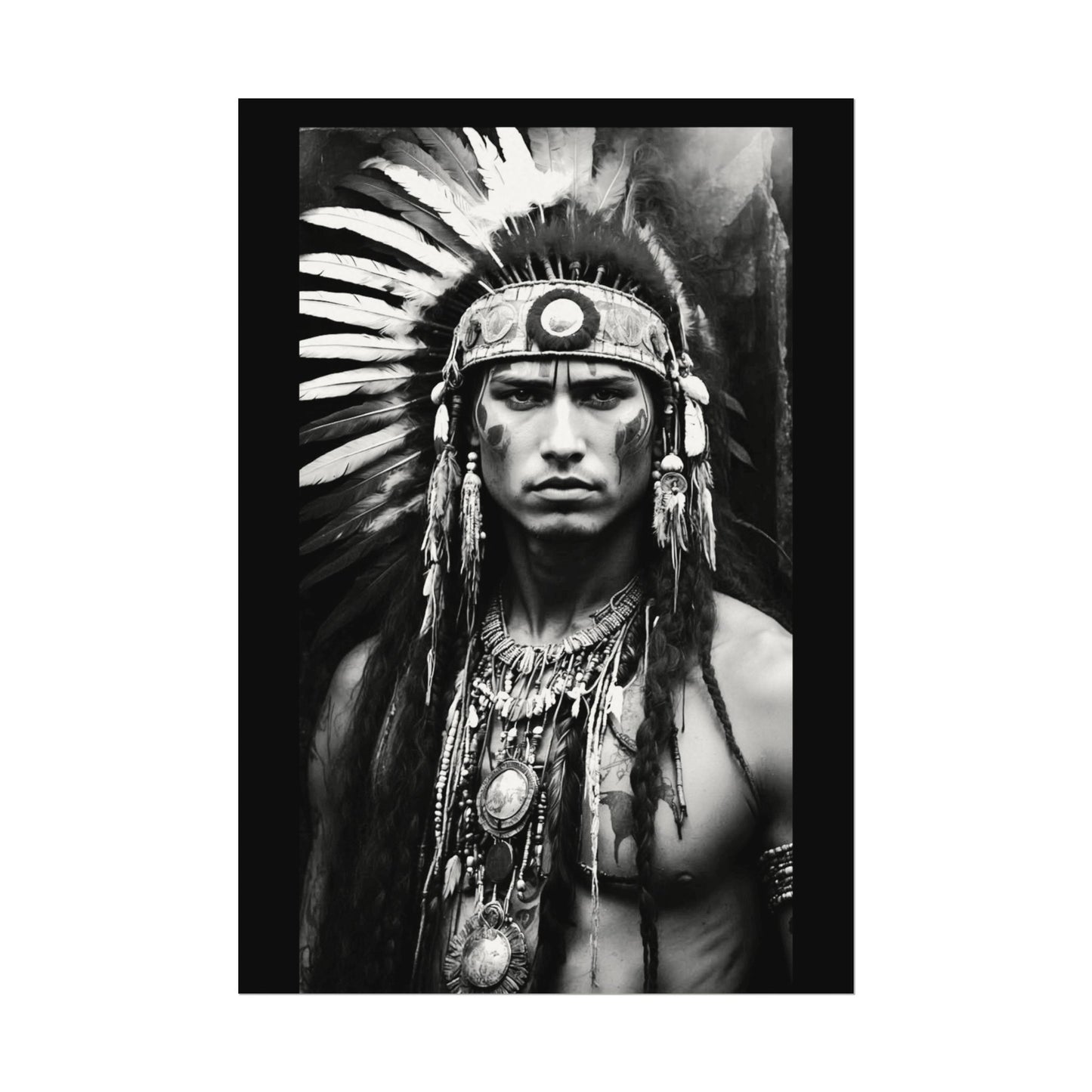 Strength In Stillness– Western Textured Watercolor Matte Posters