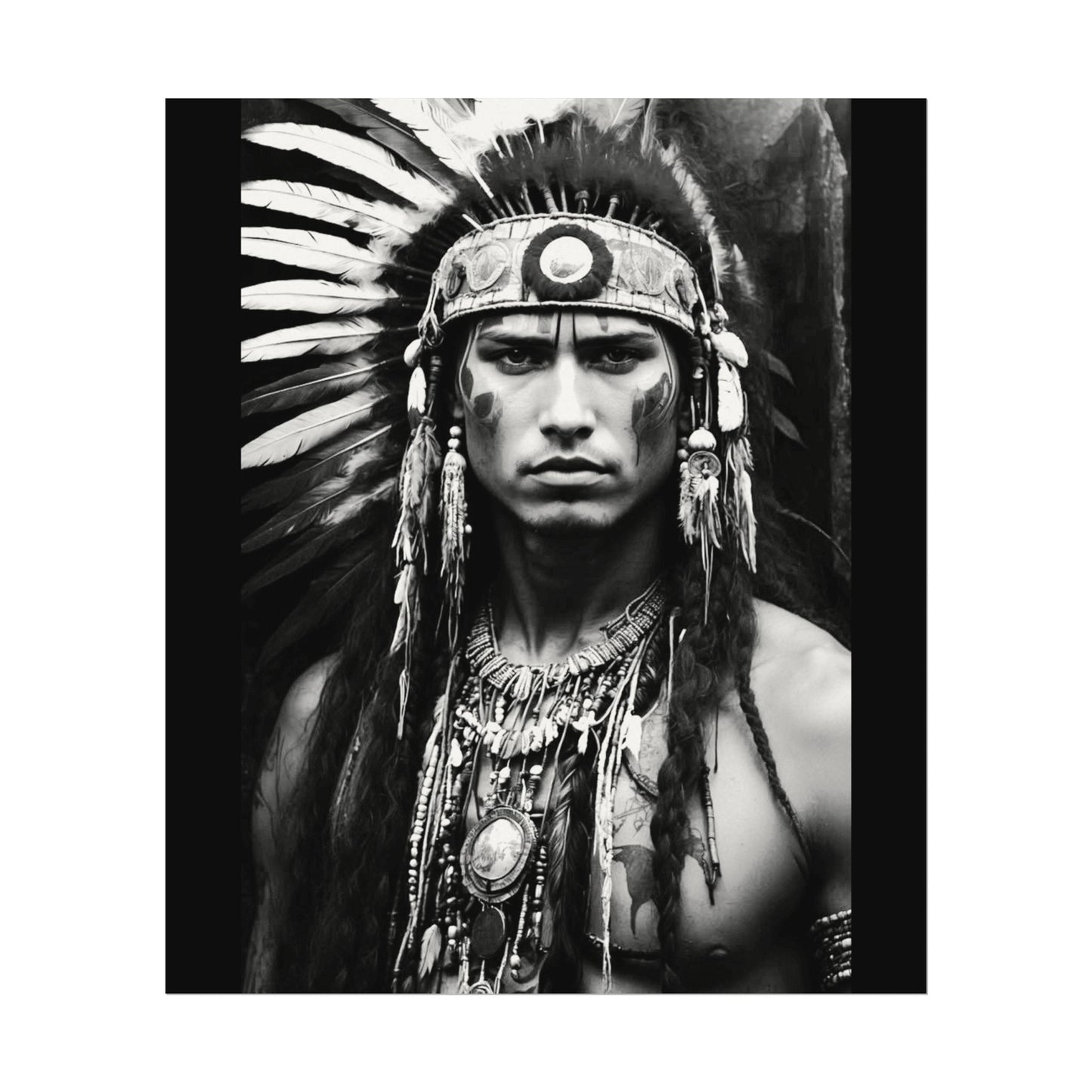 Strength In Stillness– Western Textured Watercolor Matte Posters