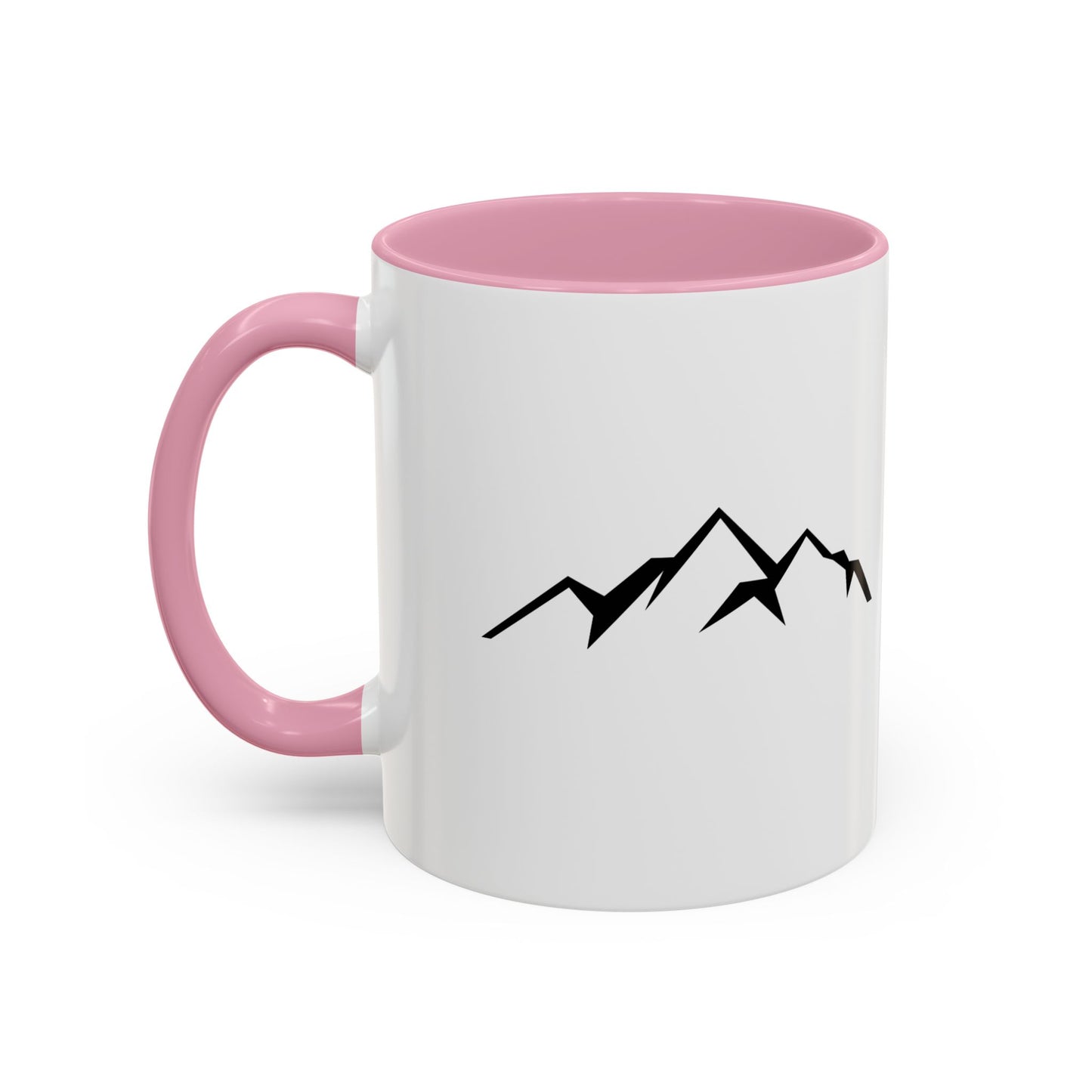 Mountain Range Black Handle Mug, Colorful Coffee Cup, Gift for Adventurers, Hiking Lover's Mug, Customizable Tea Mug, Perfect for Morning