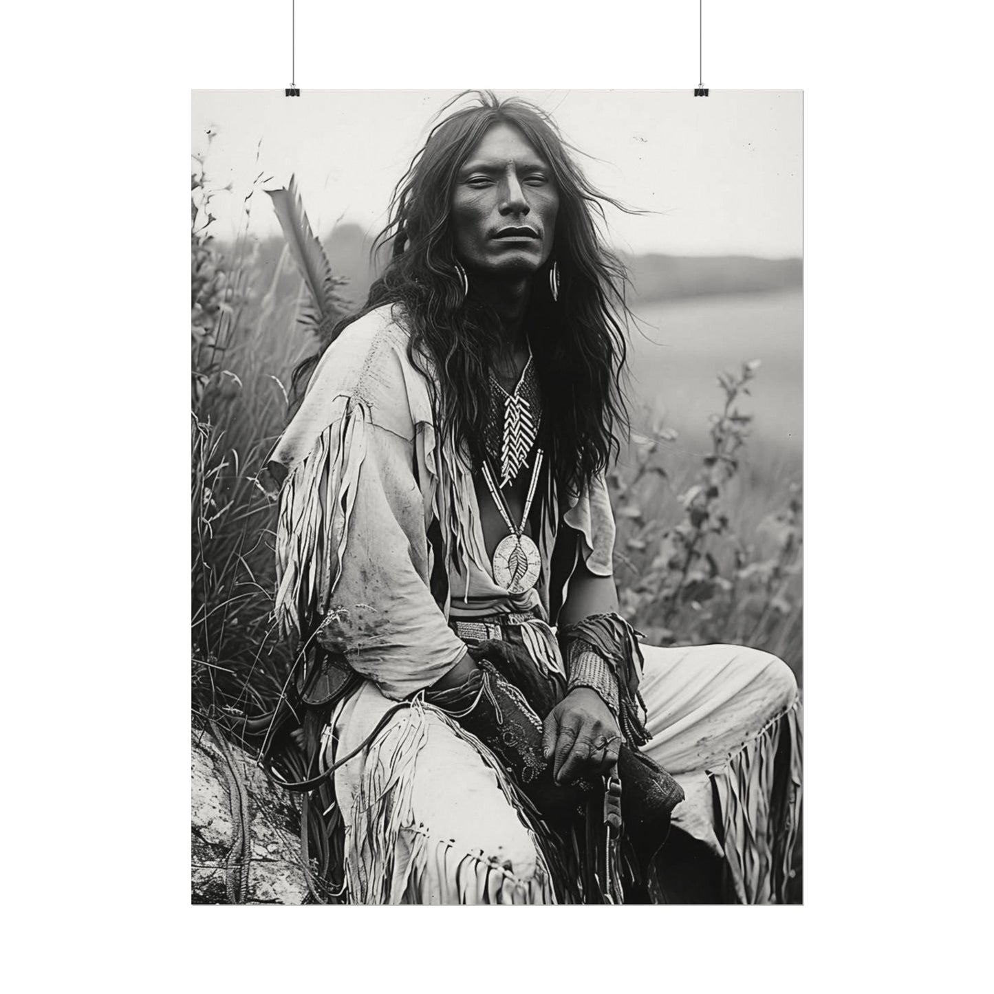 Mother Earths Guardian – Western Textured Watercolor Matte Posters