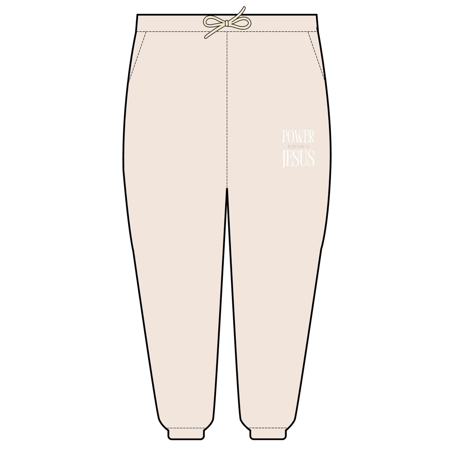 Power in The Name of Jesus Relaxed Embroidered Fleece Sweatpants | Cozy Loungewear, Gifts for Everyone, Comfortable Joggers, Christian, Spiritual WearRelaxed Fit Sweatpants, Unisex Fashion