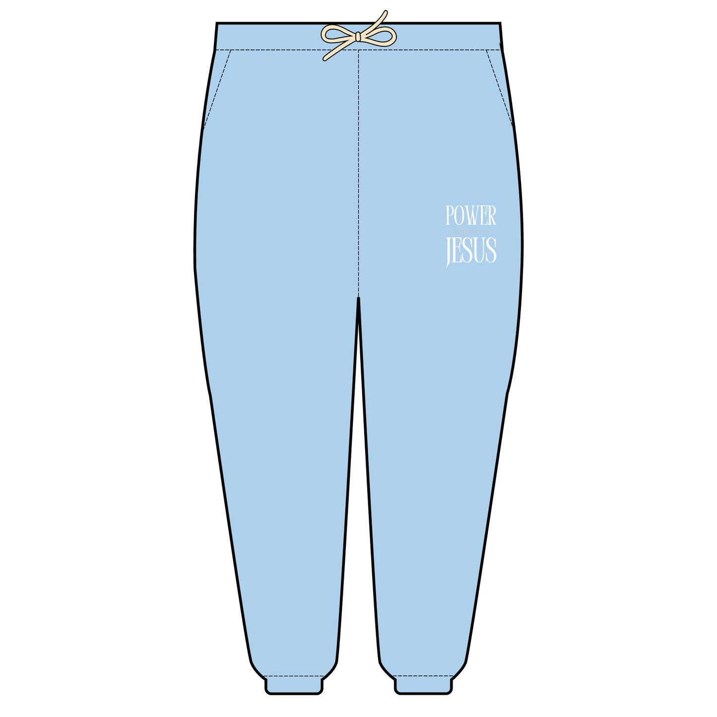 Power in The Name of Jesus Relaxed Embroidered Fleece Sweatpants | Cozy Loungewear, Gifts for Everyone, Comfortable Joggers, Christian, Spiritual WearRelaxed Fit Sweatpants, Unisex Fashion