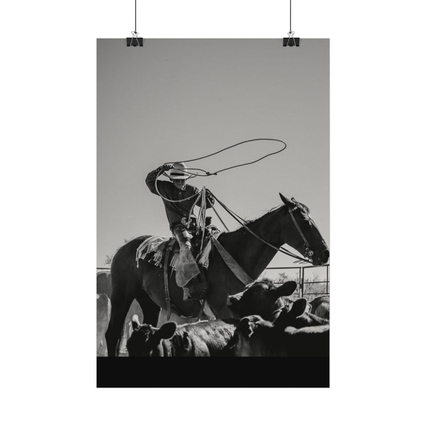 Cowboy Up – Western Textured Watercolor Matte Posters