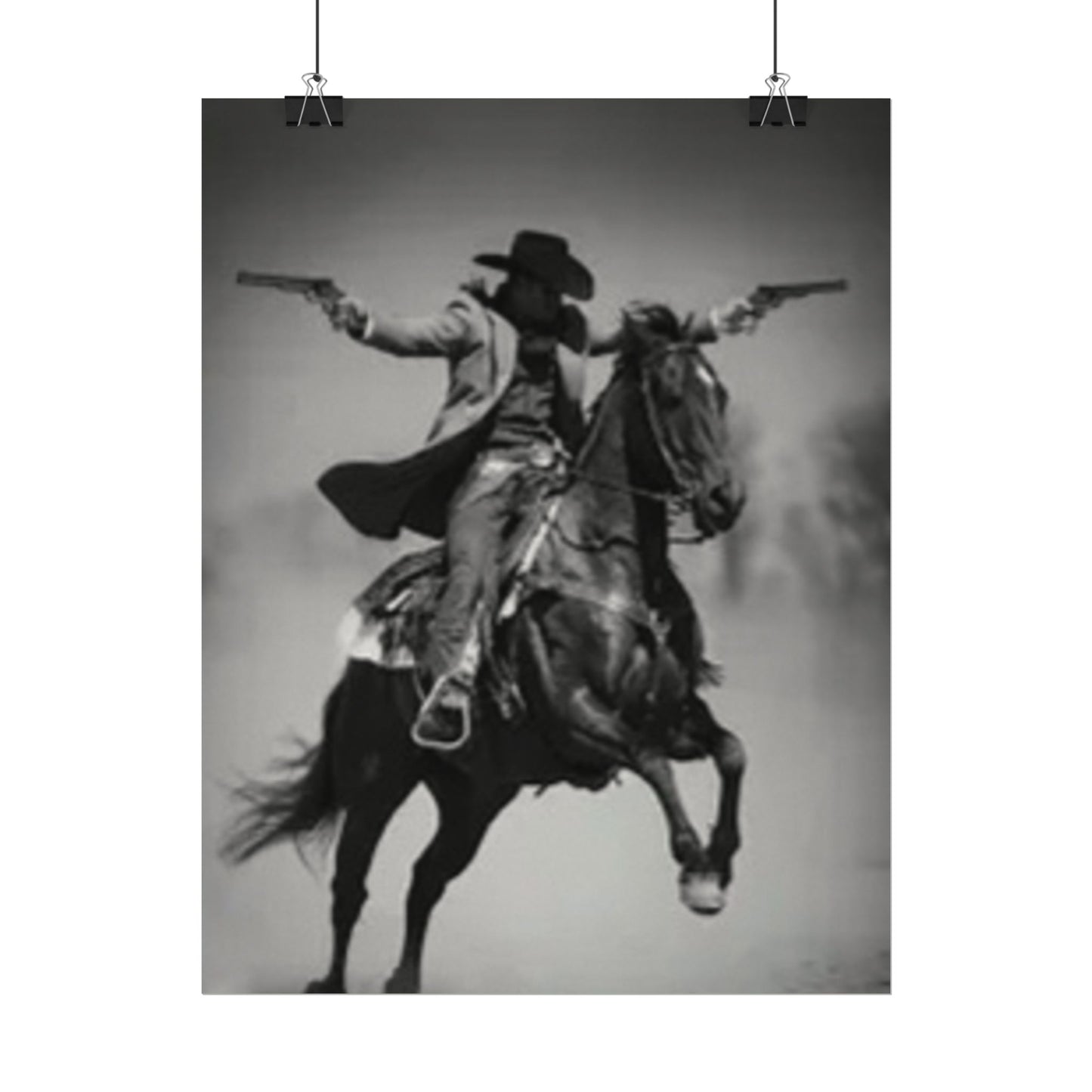 Smoke & Spurs – Western Textured Watercolor Matte Posters