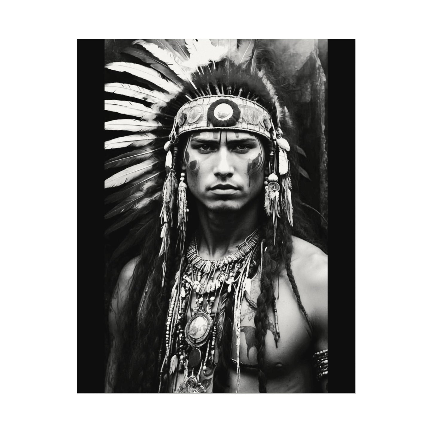 Strength In Stillness– Western Textured Watercolor Matte Posters