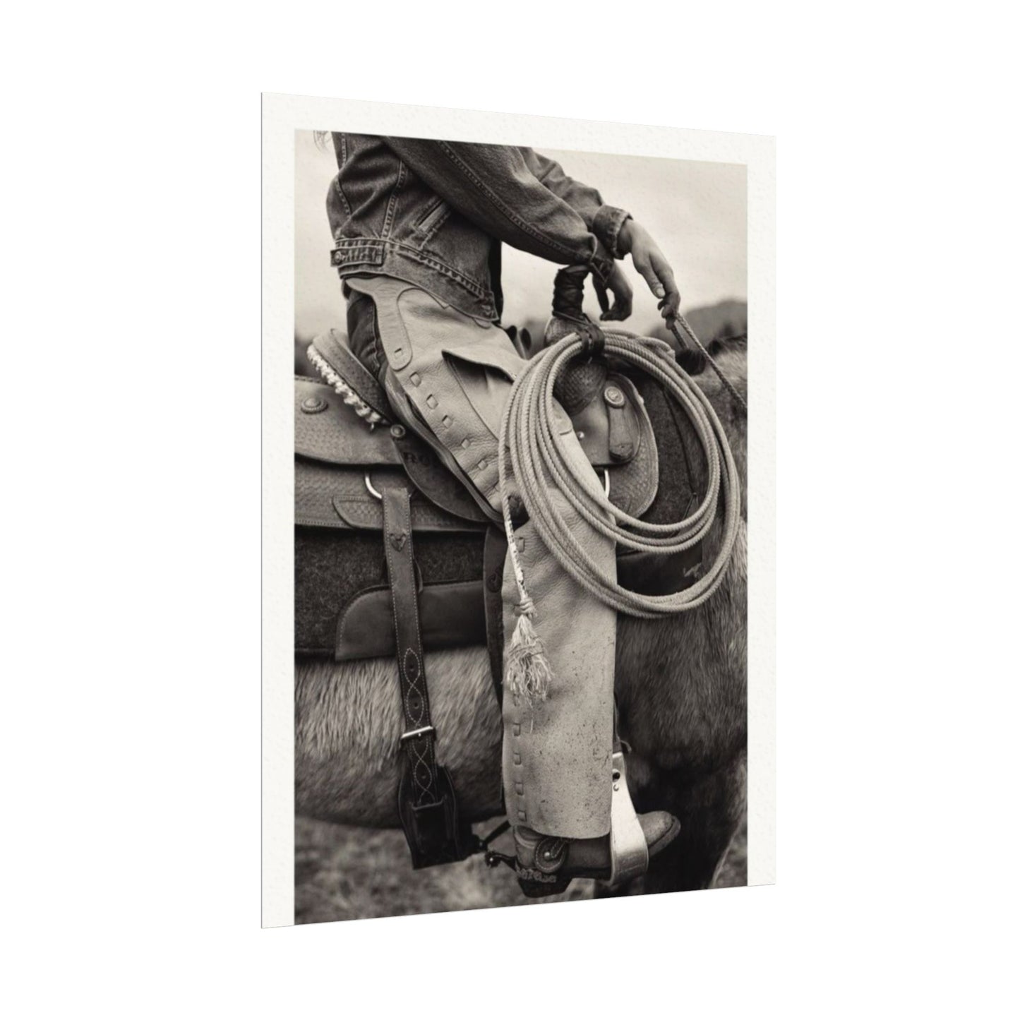 Back In The Saddle – Western Textured Watercolor Matte Posters