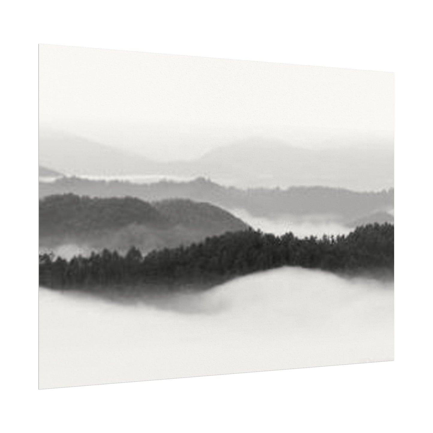 Smokey Mountain Range– Western Textured Watercolor Matte Posters