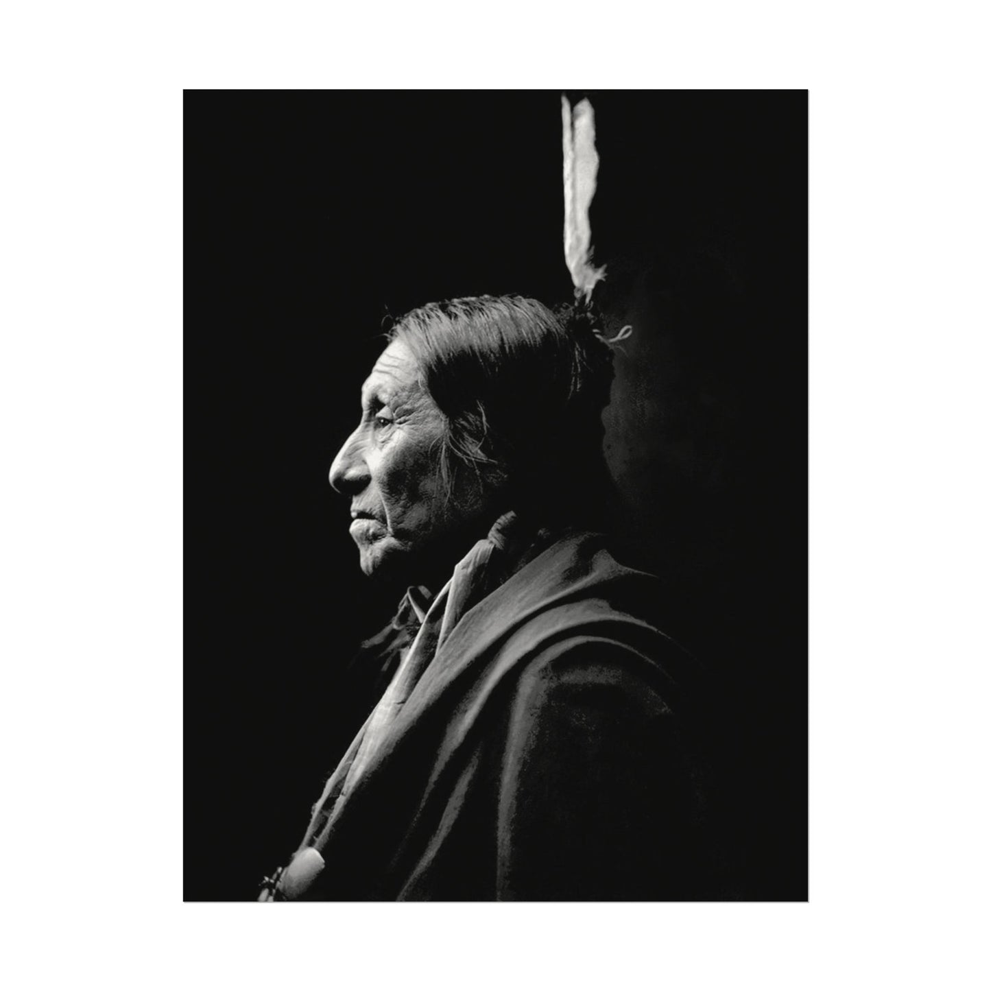 Silent Wisdom – Western Textured Watercolor Matte Posters