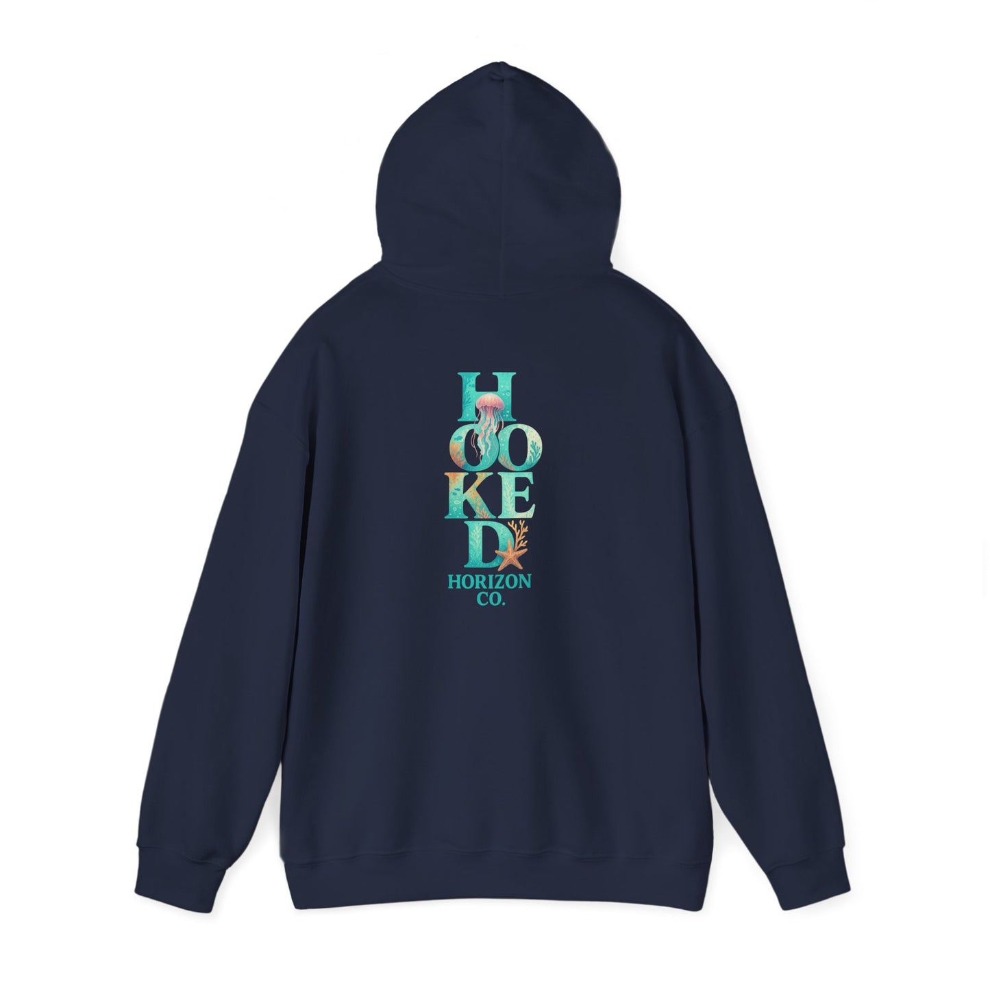 Neon Turtle Deep Drift Hooked Horizon Co. Unisex Heavy Blend™ Hooded Sweatshirt