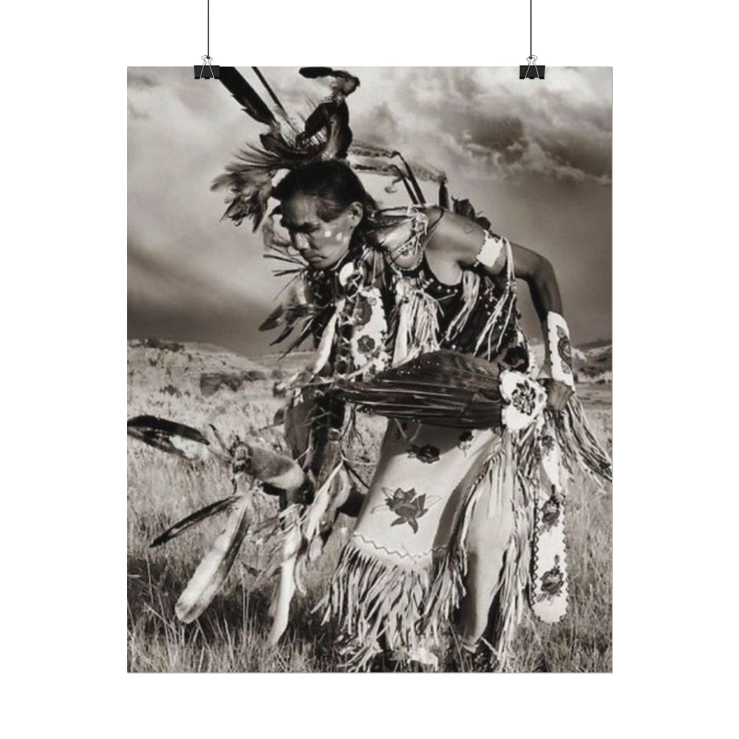 The Dancing Spirit – Western Textured Watercolor Matte Posters