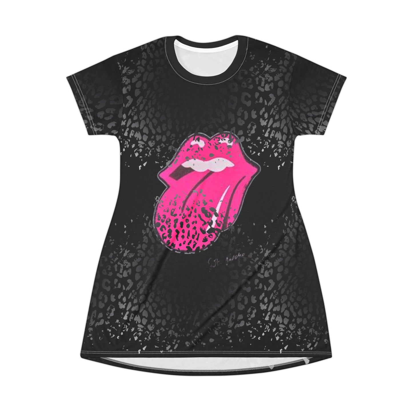 Rock n Roll T-Shirt Dress Concert Outfit, Music Lovers Gift, Stones, Retro Tee