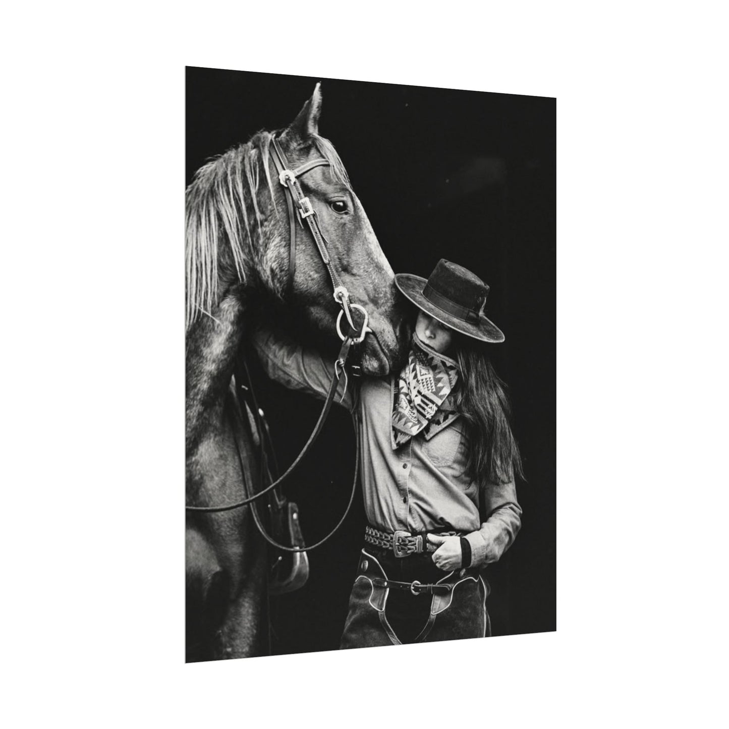 A Whisper Between Friends  – Western Textured Watercolor Matte Posters