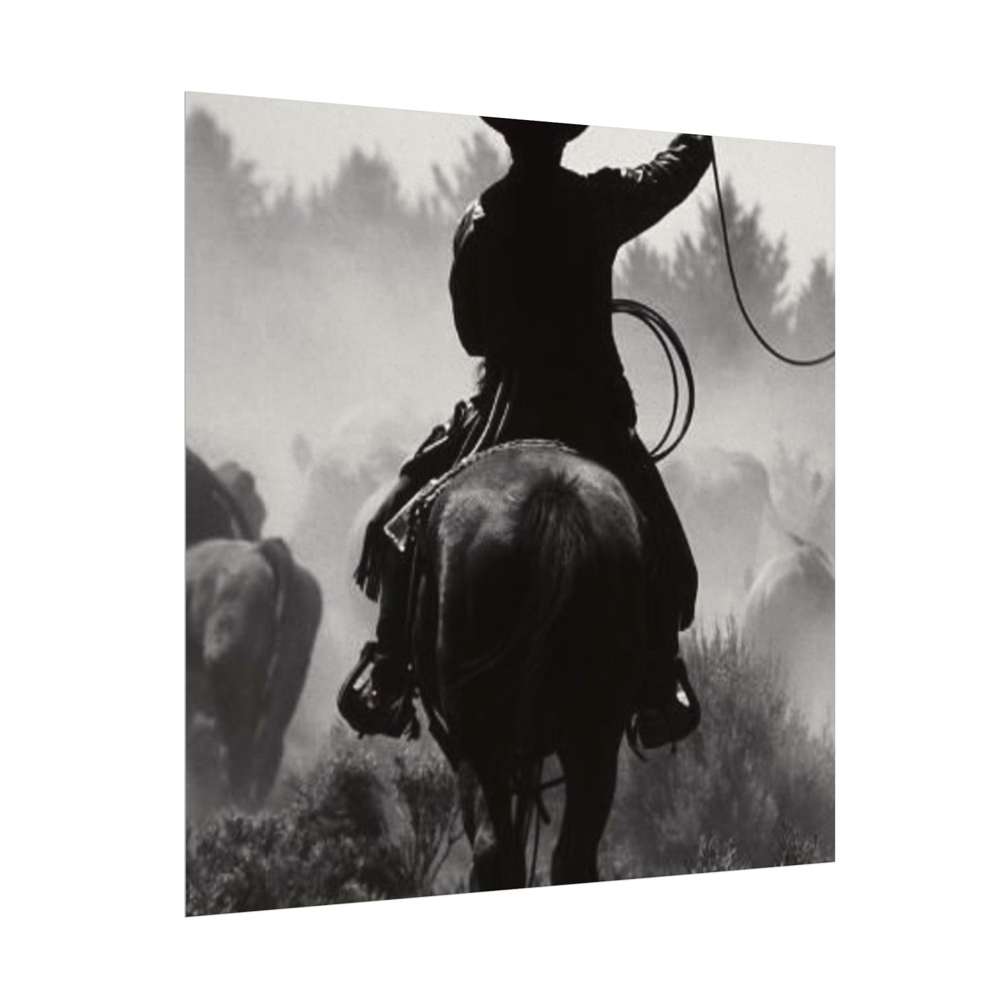 Bones Of The West  – Western Textured Watercolor Matte Posters