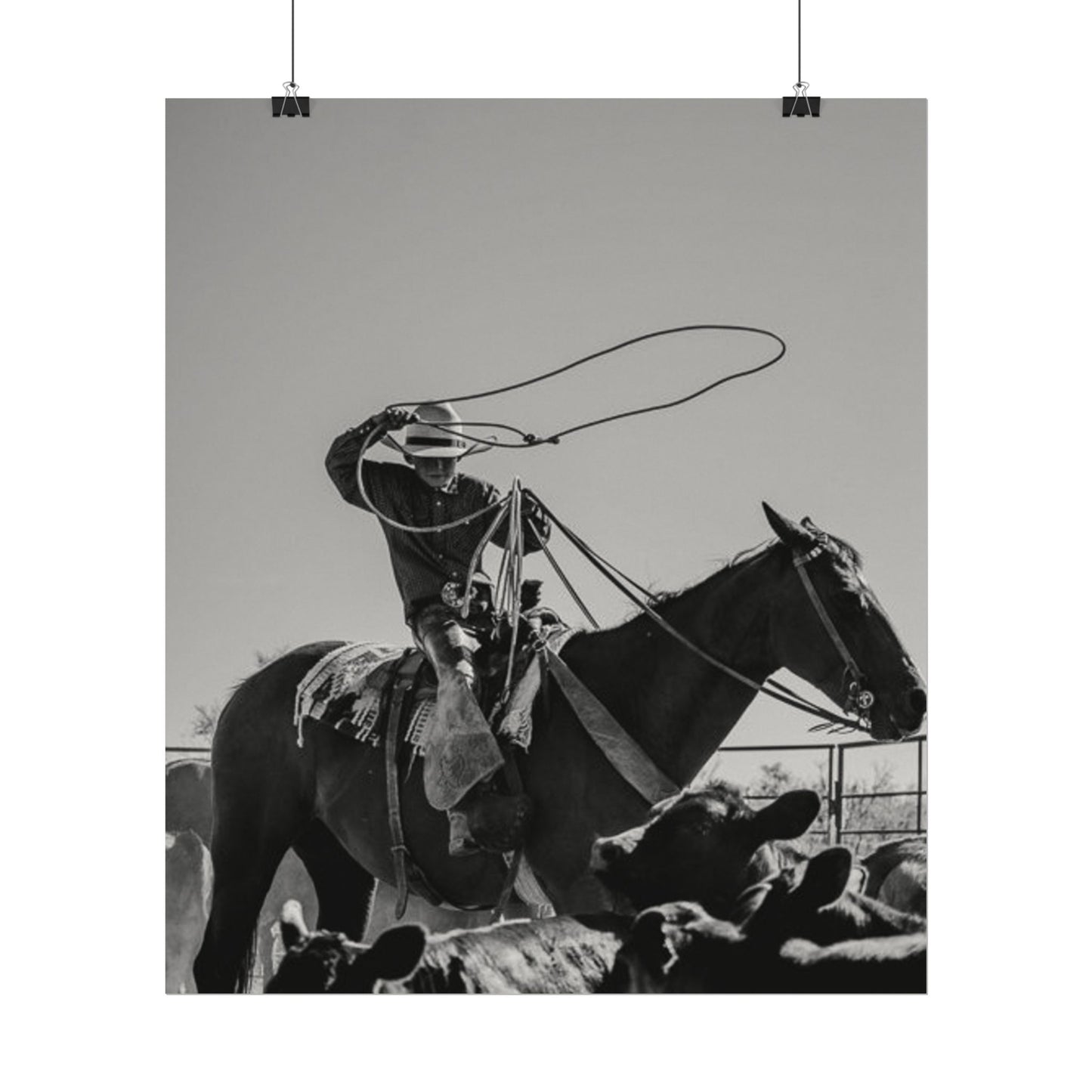 Cowboy Up – Western Textured Watercolor Matte Posters