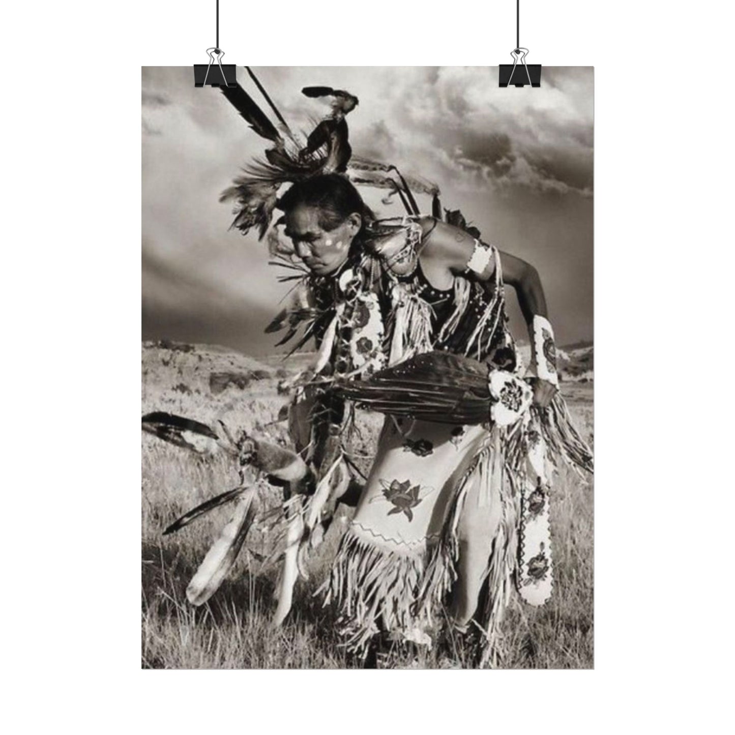 The Dancing Spirit – Western Textured Watercolor Matte Posters