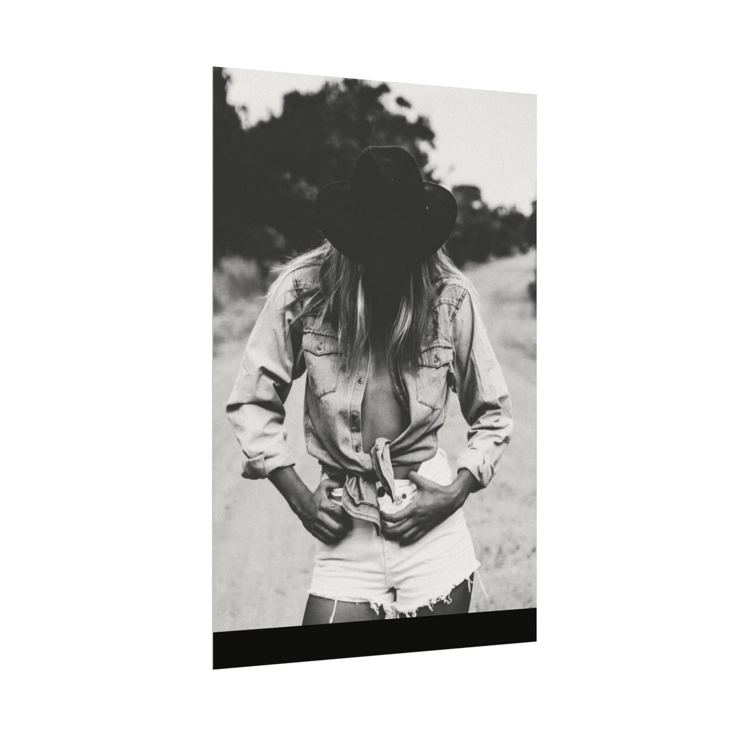 Denim Dreamer– Western Textured Watercolor Matte Posters