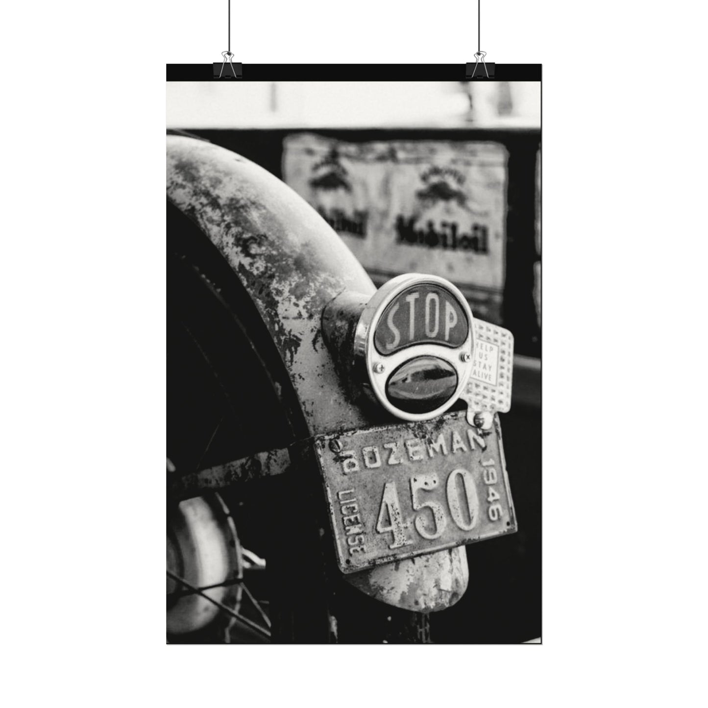 Motor Head Metal – Western Textured Watercolor Matte Posters