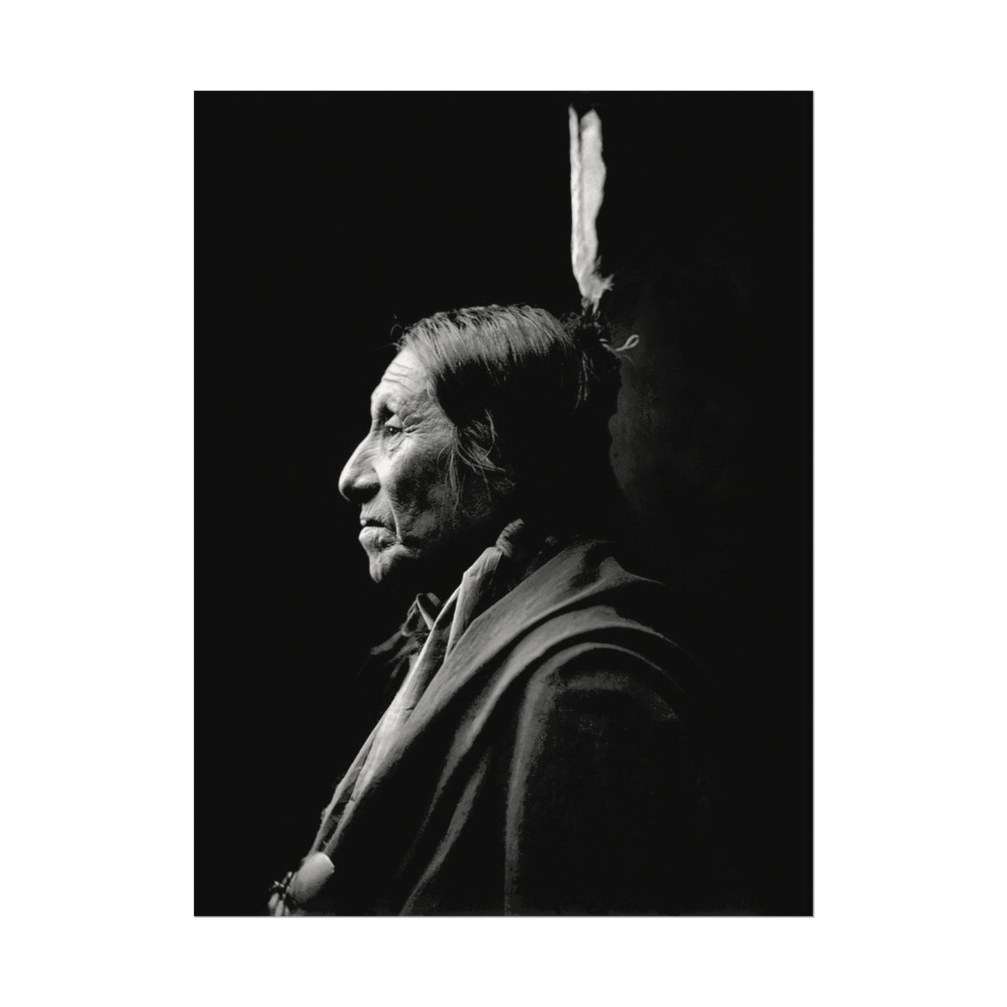 Silent Wisdom – Western Textured Watercolor Matte Posters