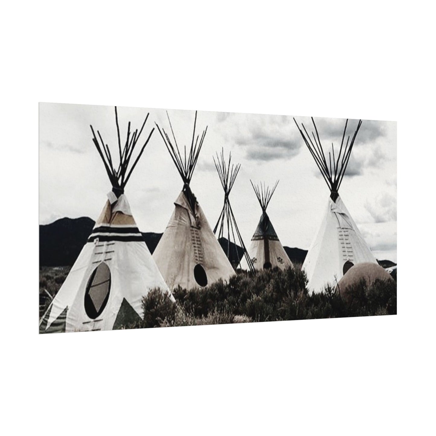 Echos Of The Plains– Western Textured Watercolor Matte Posters