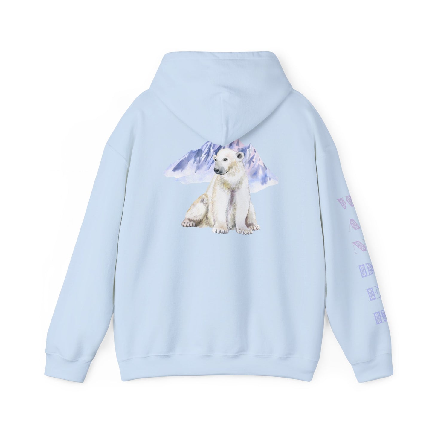 Cozy Polar Bear Nature Hoodie, Unisex Sweatshirt, Perfect for Outdoors, Gift for Animal Lovers, Winter Wear, Everyday Comfort
