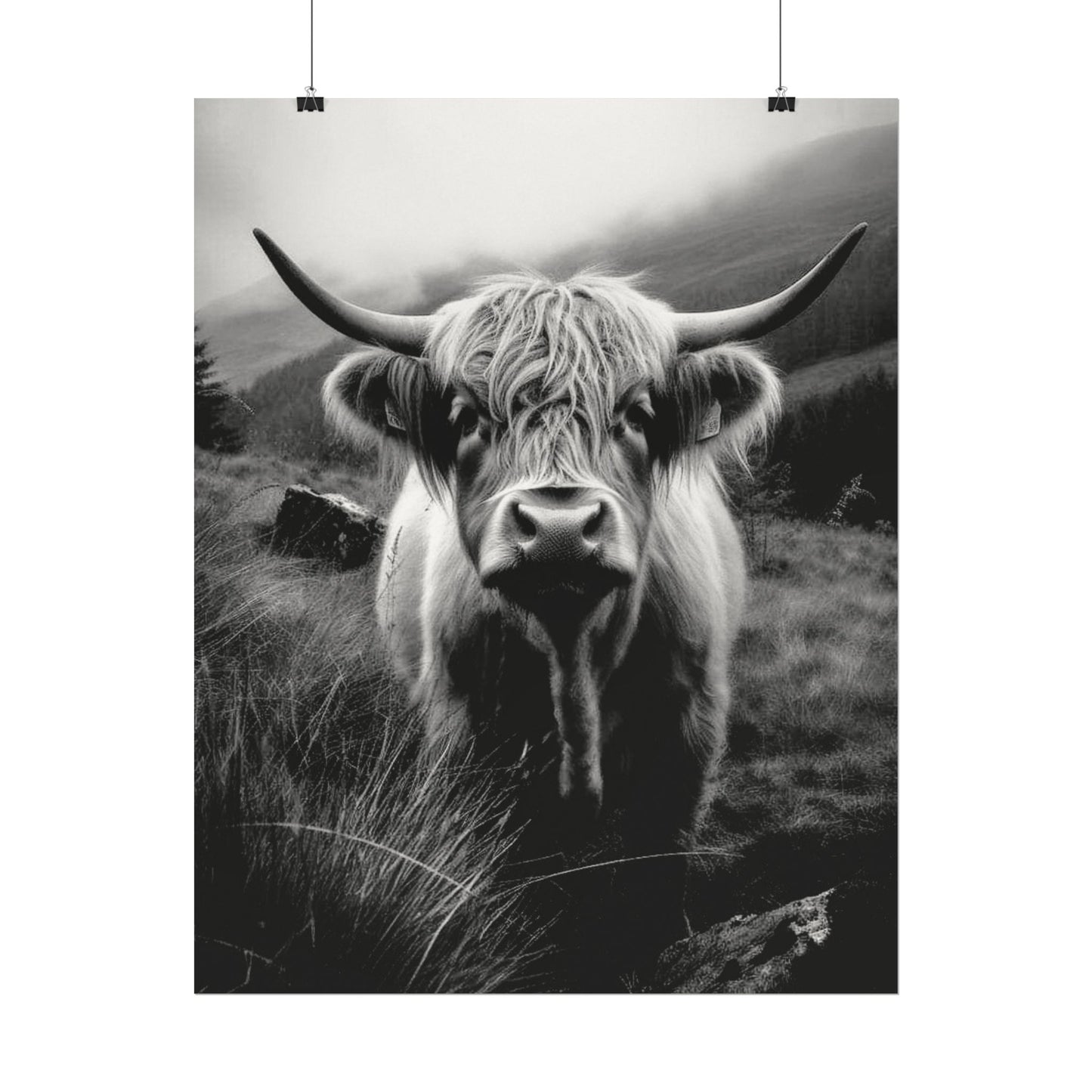 The Horned Guard – Western Textured Watercolor Matte Posters
