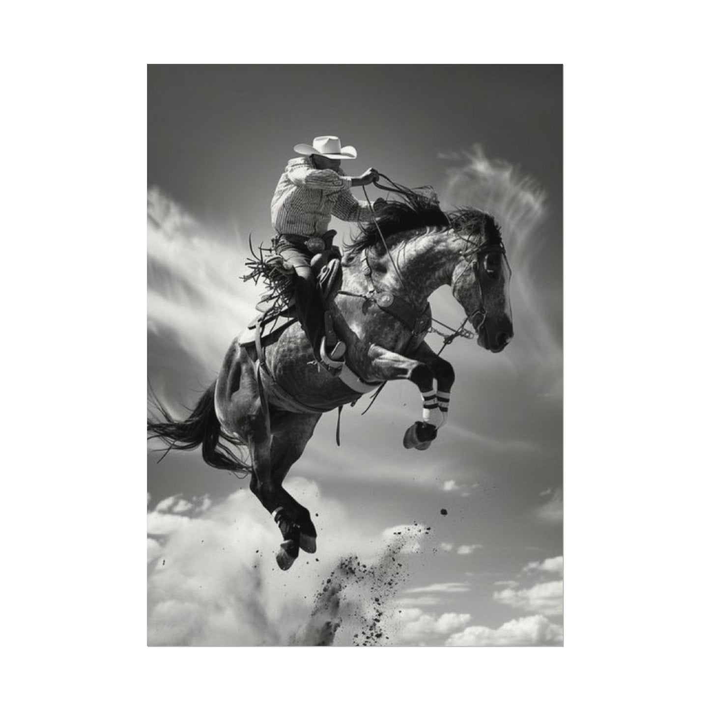 Rolling Thunder – Western Textured Watercolor Matte Posters