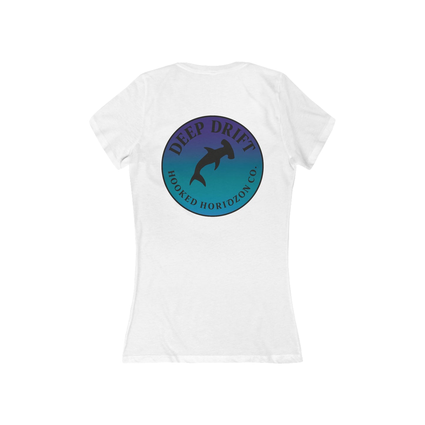 Deep Drift Women's V-Neck Tee - Casual Style, Gift for Beach Lovers, Summer Wear, Travel Outfit, Comfortable Tee