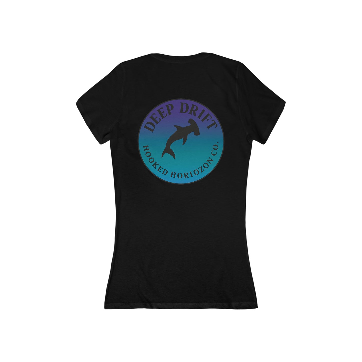 Deep Drift Women's V-Neck Tee - Casual Style, Gift for Beach Lovers, Summer Wear, Travel Outfit, Comfortable Tee