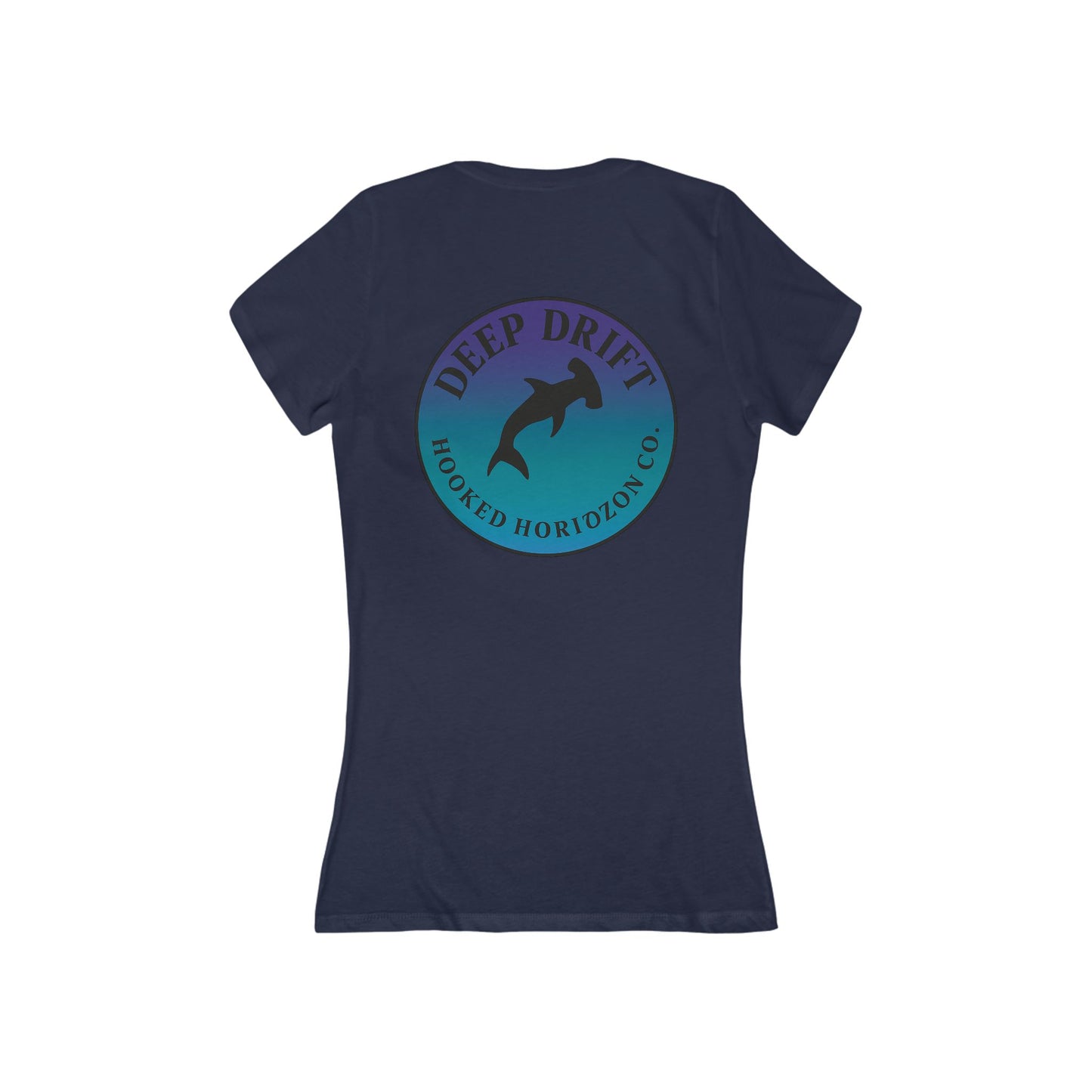 Deep Drift Women's V-Neck Tee - Casual Style, Gift for Beach Lovers, Summer Wear, Travel Outfit, Comfortable Tee