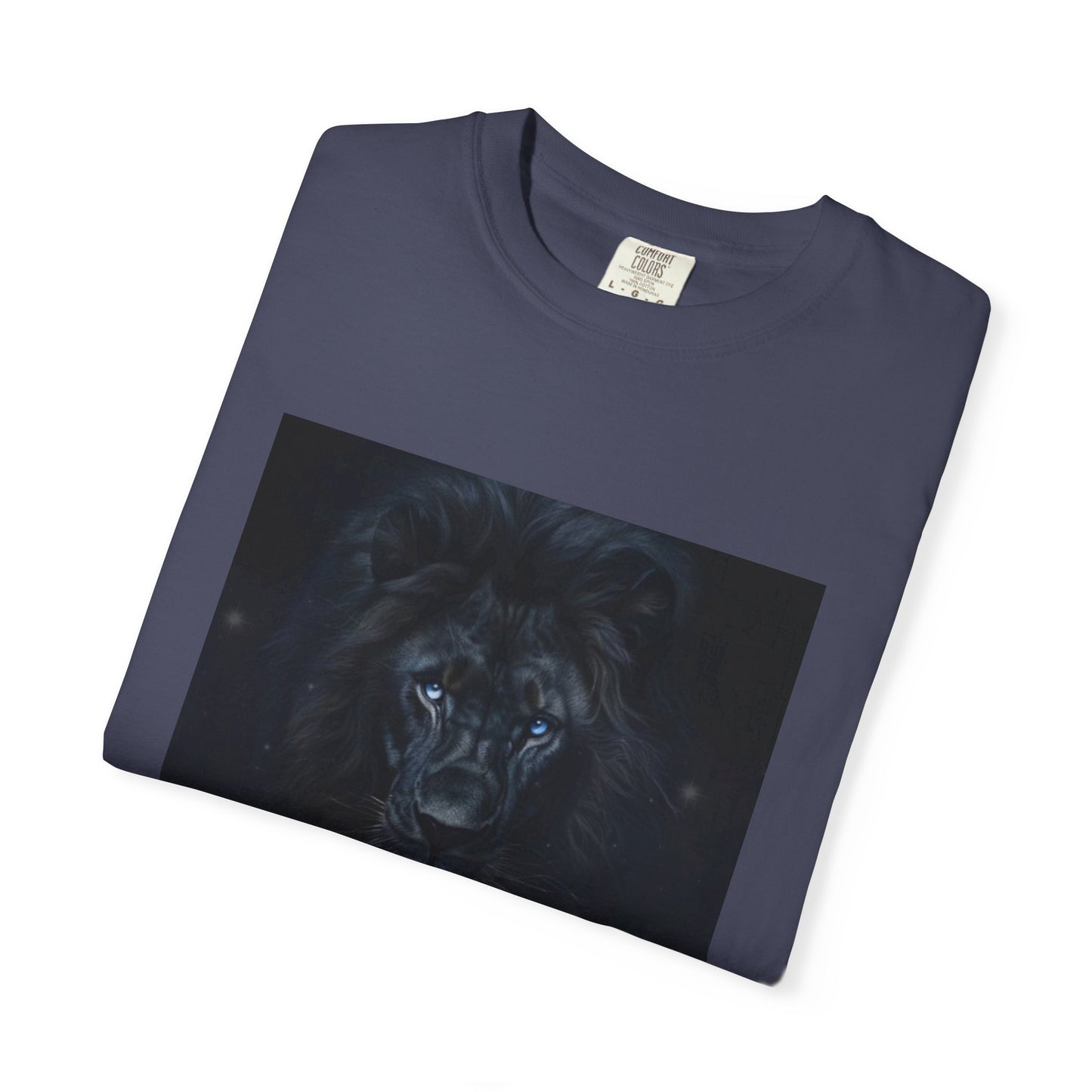 Fearless Lion Spiritual Unisex Garment-Dyed T-shirt, Bold Graphic Tee, Inspirational Apparel, Gifts for Animal Lovers, Motivational Fashion