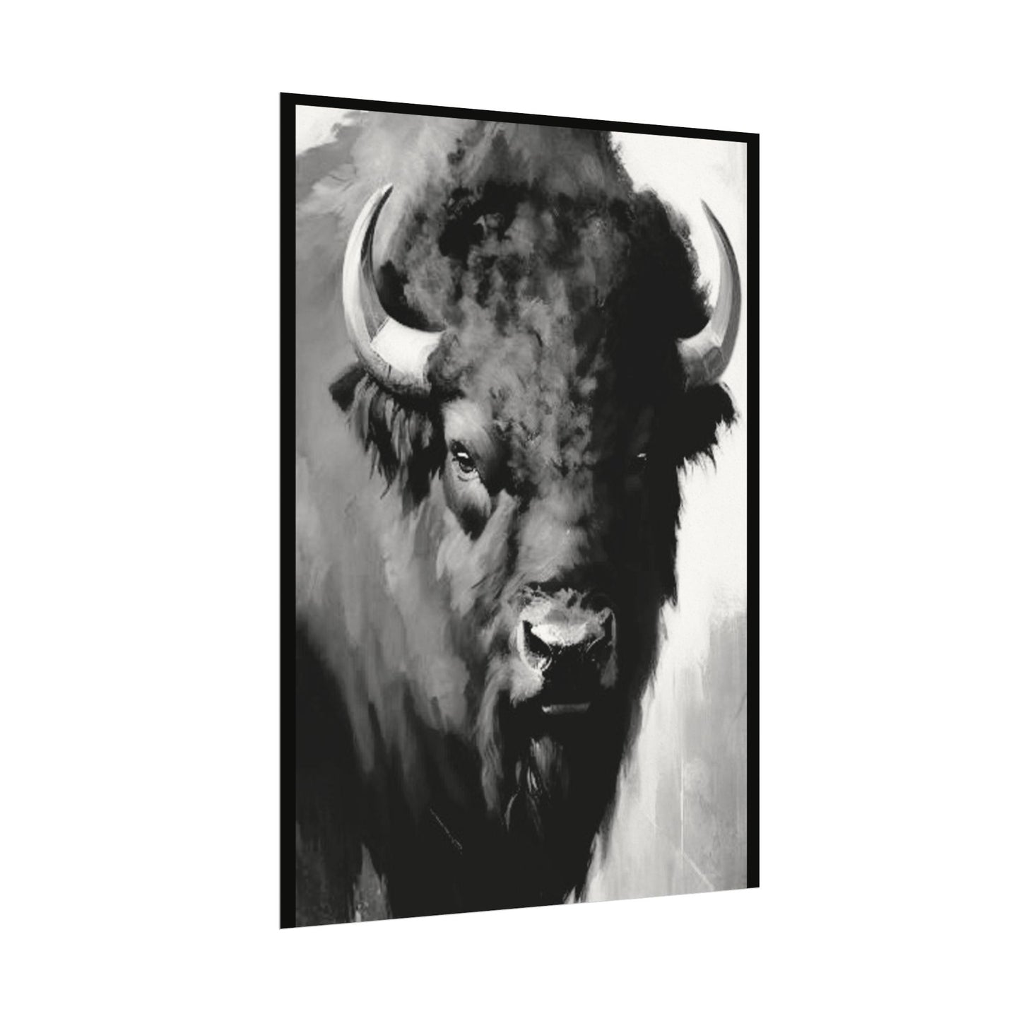 Buffalo Ridge – Western Textured Watercolor Matte Posters