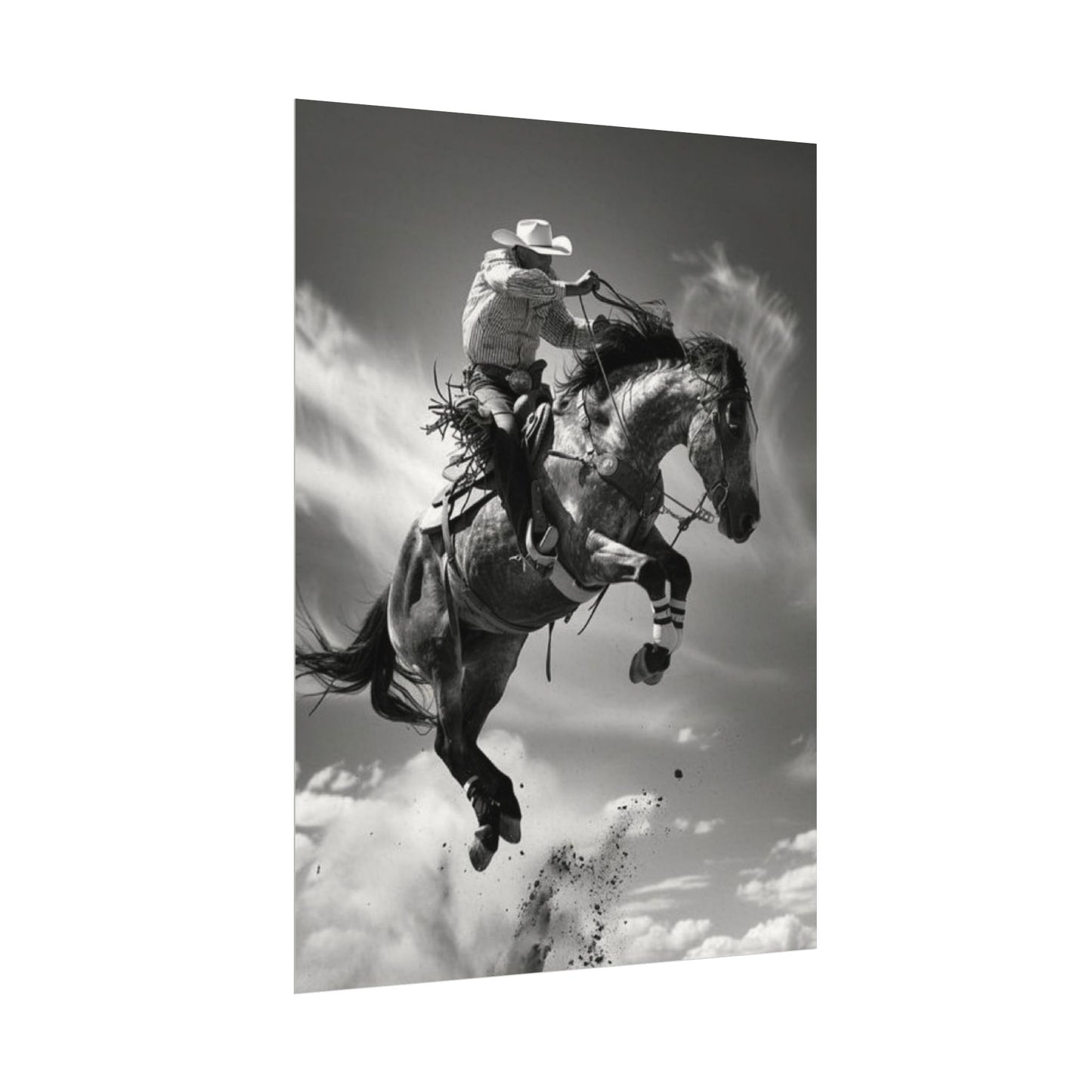 Rolling Thunder – Western Textured Watercolor Matte Posters