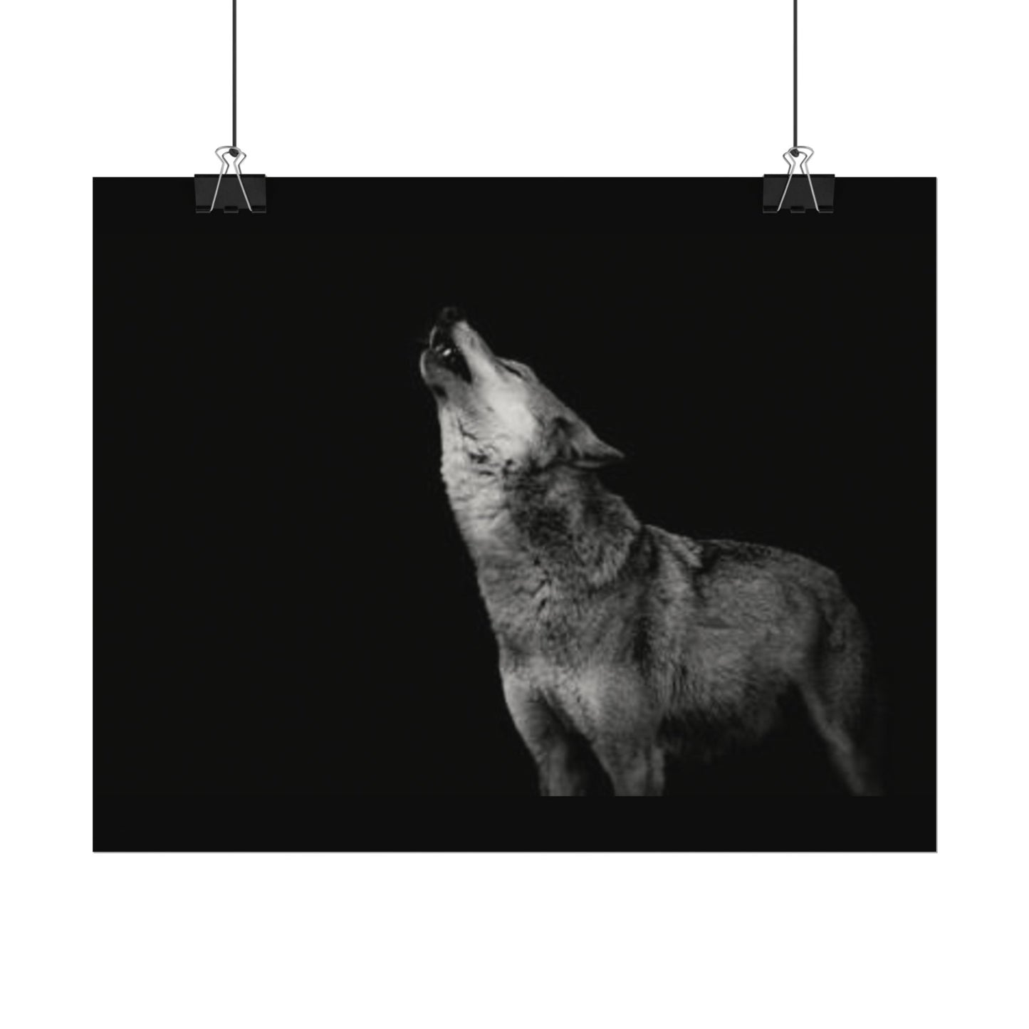 Howling At The Moon– Western Textured Watercolor Matte Posters