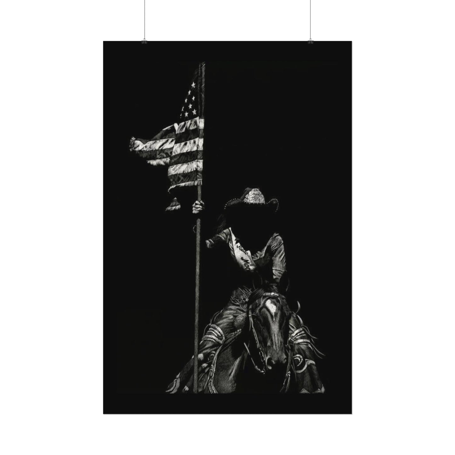 Star Spangled Elegance – Western Textured Watercolor Matte Posters