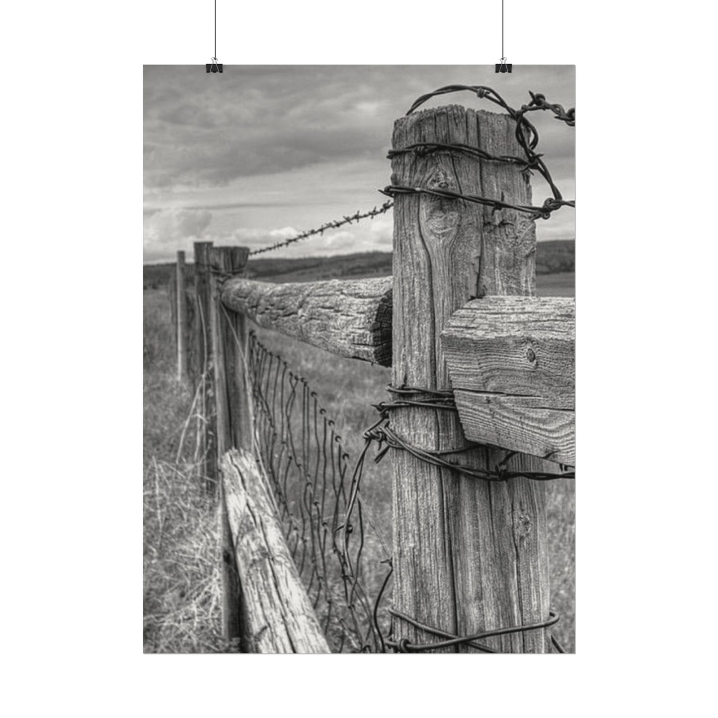 What Lies Between Frontiers– Western Textured Watercolor Matte Posters