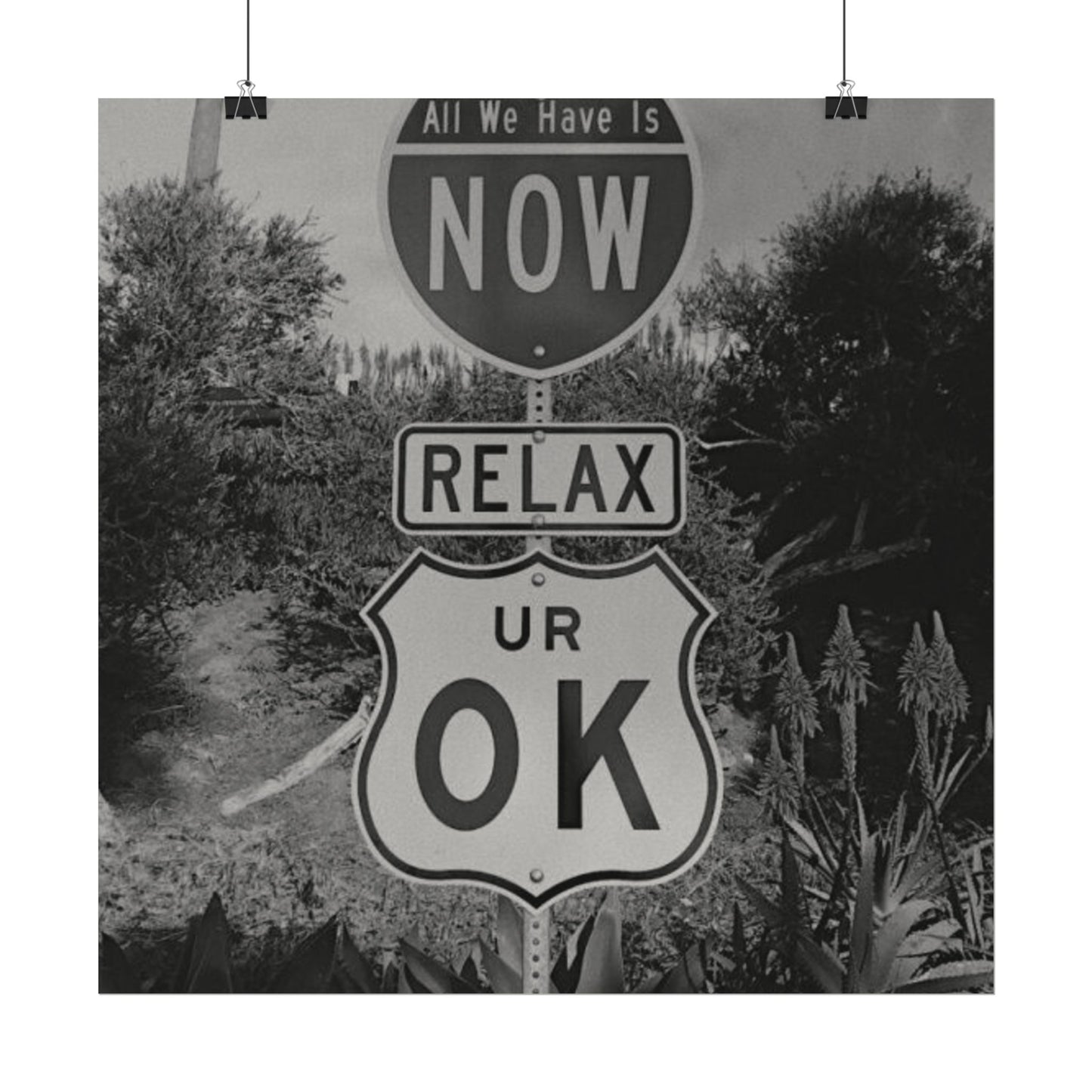 Here's Your Sign Textured Desert Watercolor Matte Posters