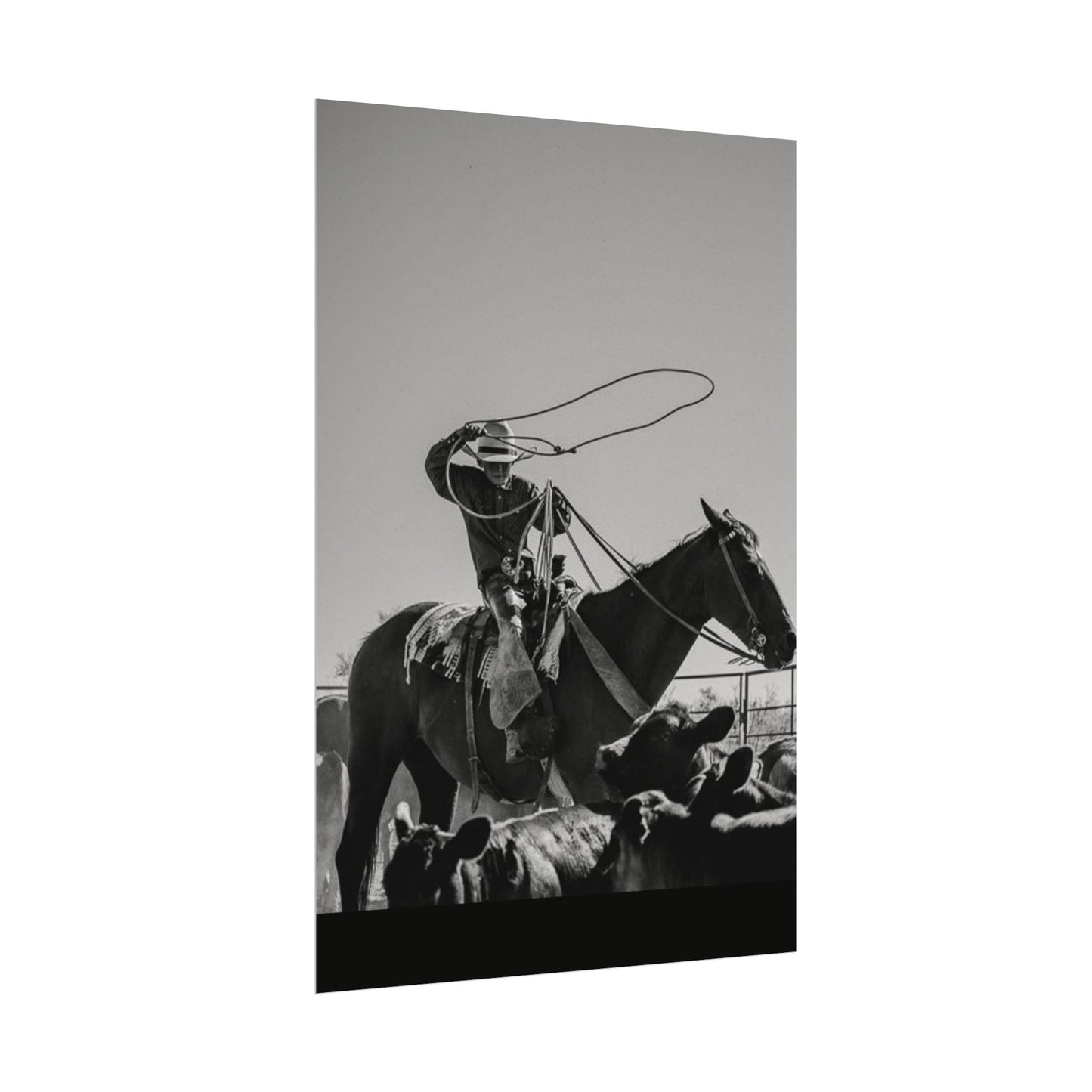 Cowboy Up – Western Textured Watercolor Matte Posters