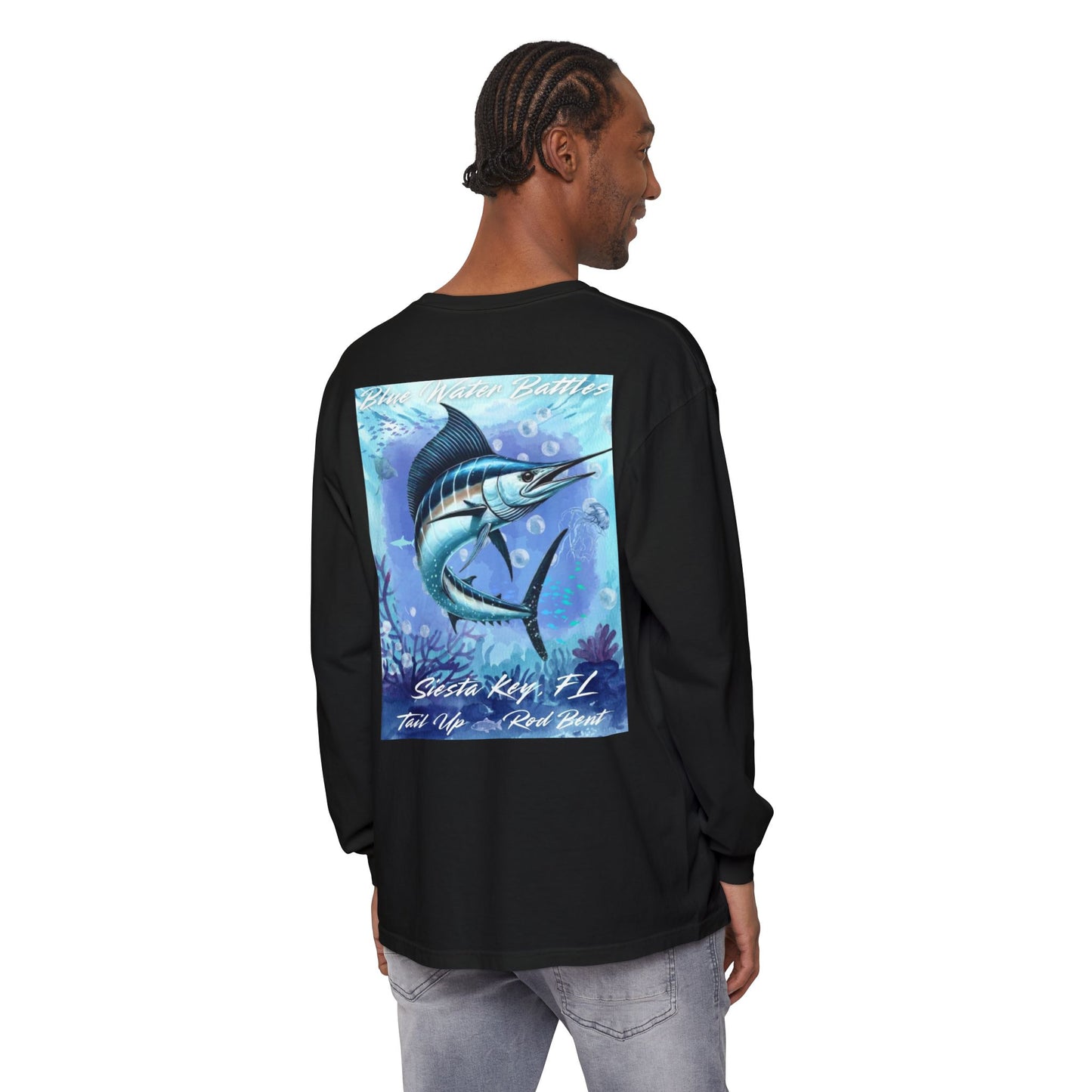 Deep Drift Seaside Fishing Long Sleeve T-Shirt, Ocean Adventure Apparel, Boat Trip Shirt, Coastal Style, Gift for Fishermen